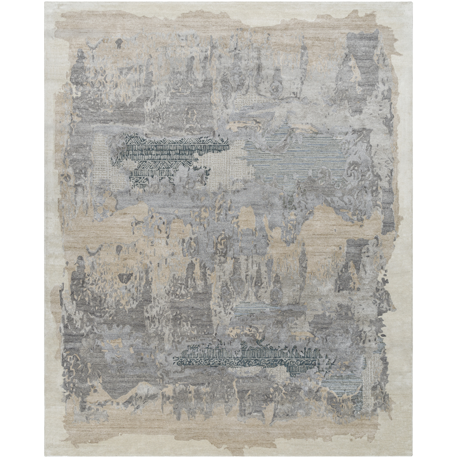 Opulence 168 X 120 inch Sterling Grey Handmade Rug in 10 x 14