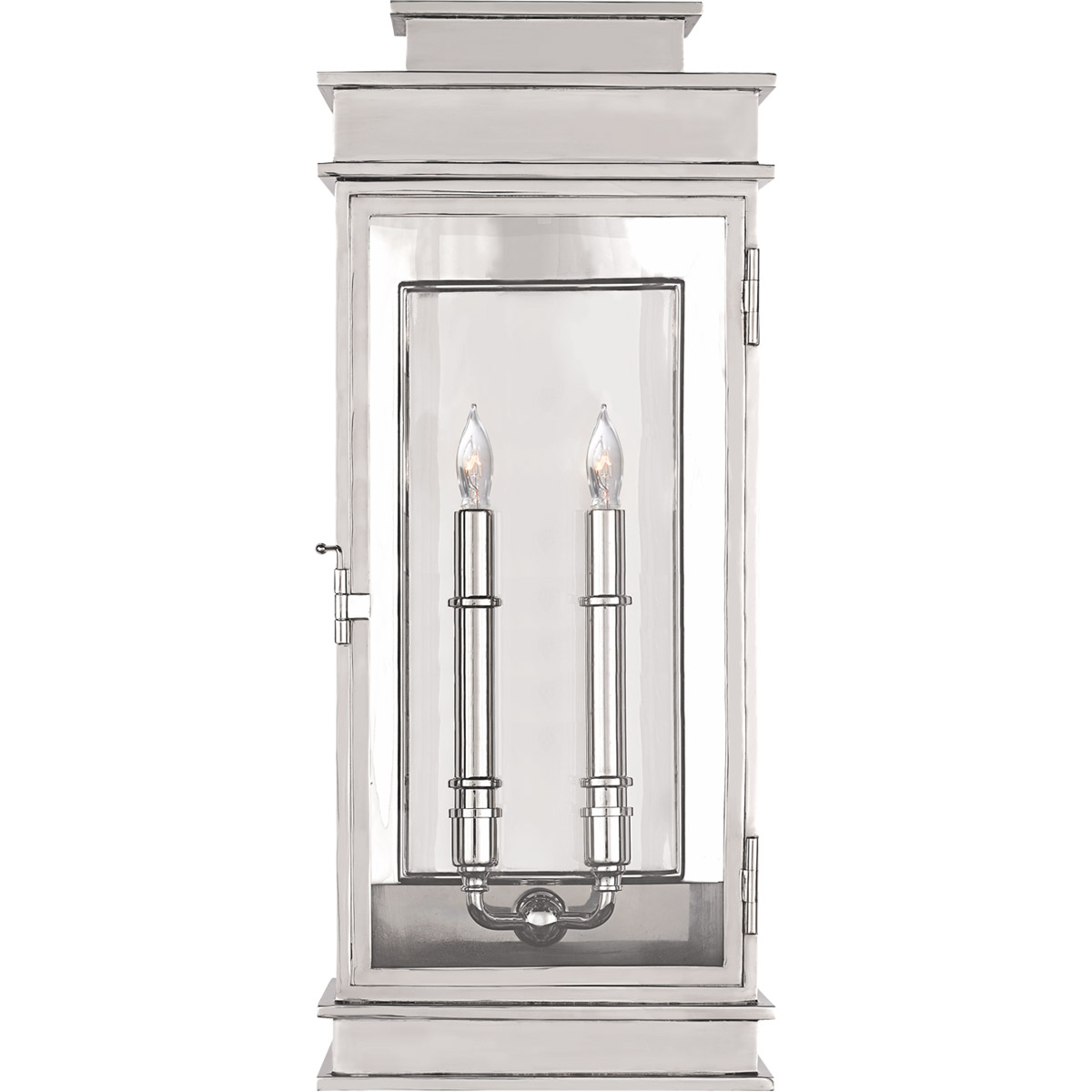 Chapman & Myers Linear Lantern 2 Light 22.5 inch Polished Nickel Wall Lantern