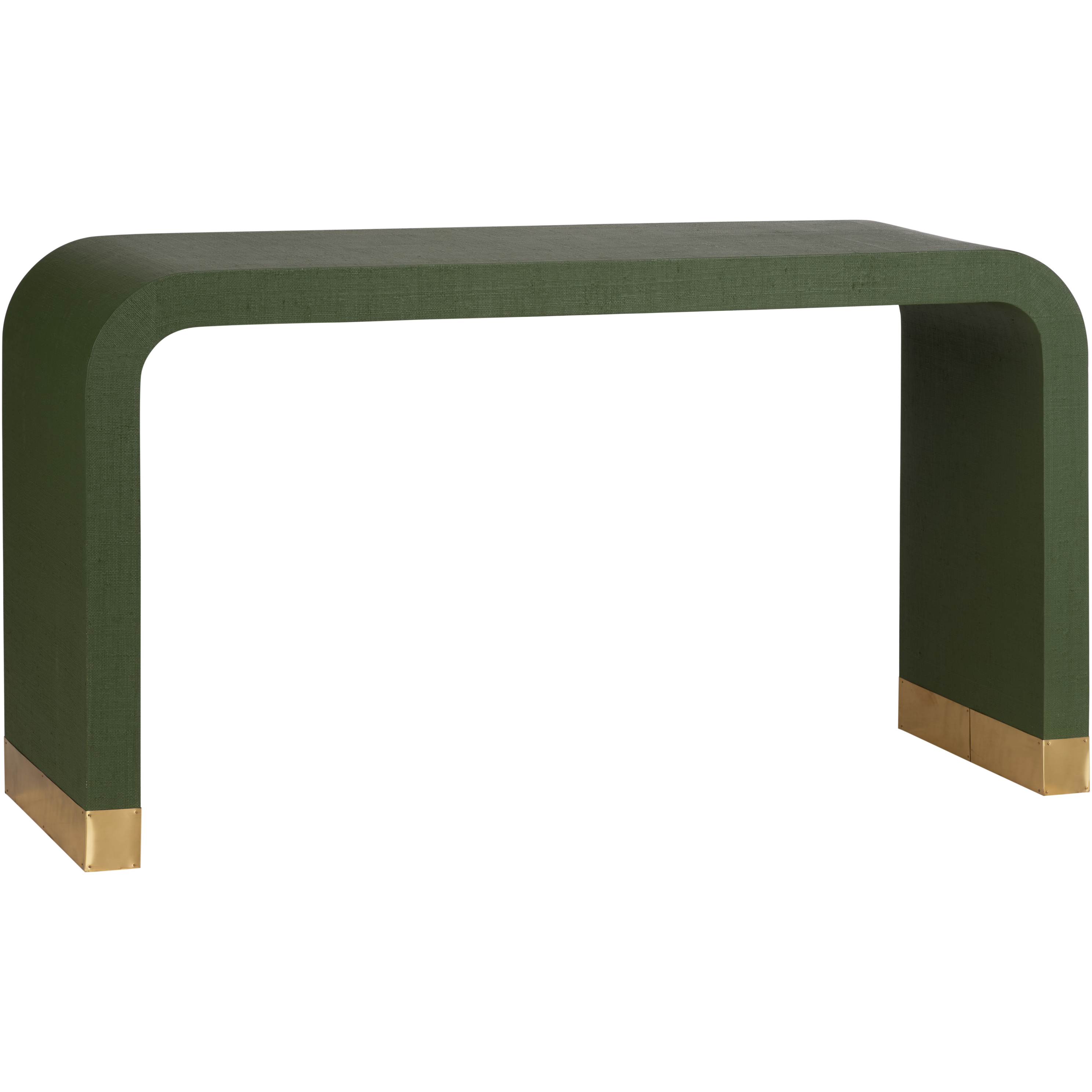 Waterfall 60 inch Green and Gold Console Table