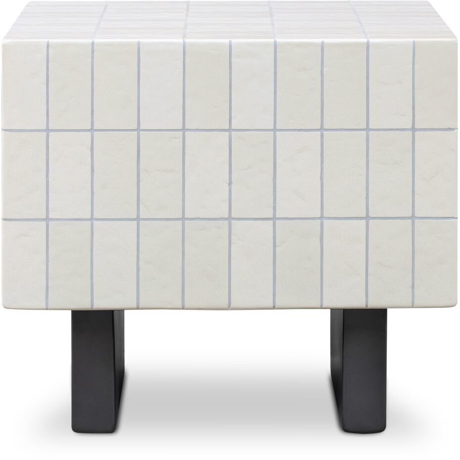 Farren 20 X 20 inch SC Cream Outdoor Side Table in White