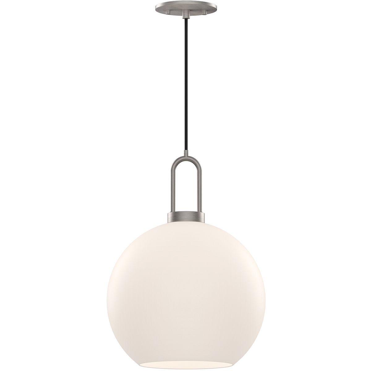 Alora Mood Soji 1 Light 9.88 inch Brushed Nickel Pendant Ceiling Light in Matte Opal Glass