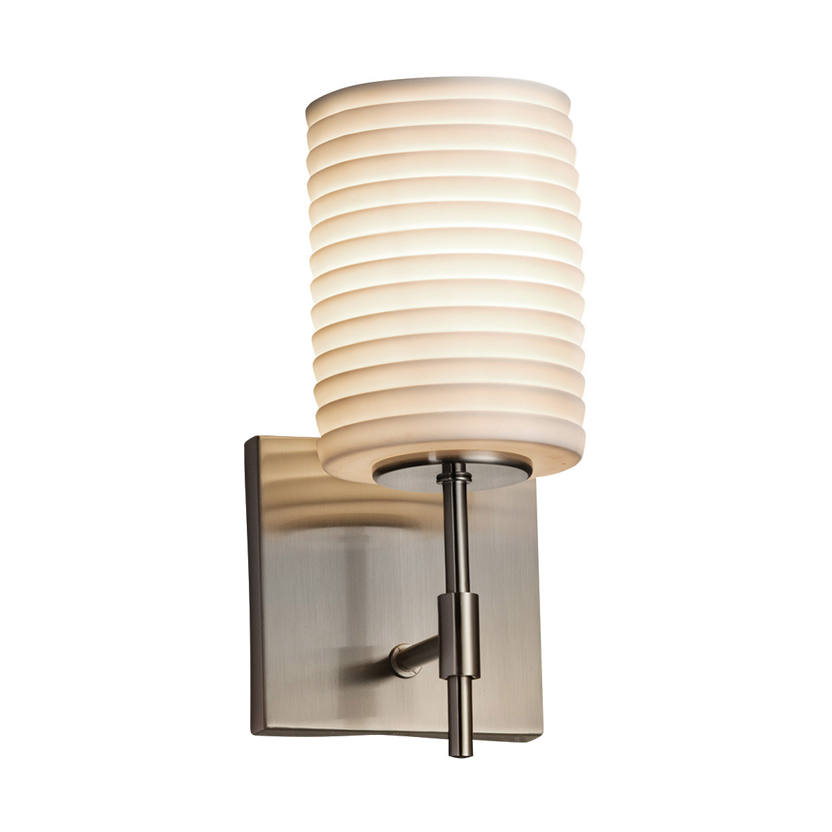 Limoges LED 4.5 inch Matte Black Wall Sconce Wall Light in 700 Lm LED, Bamboo, Cylinder with Flat Rim