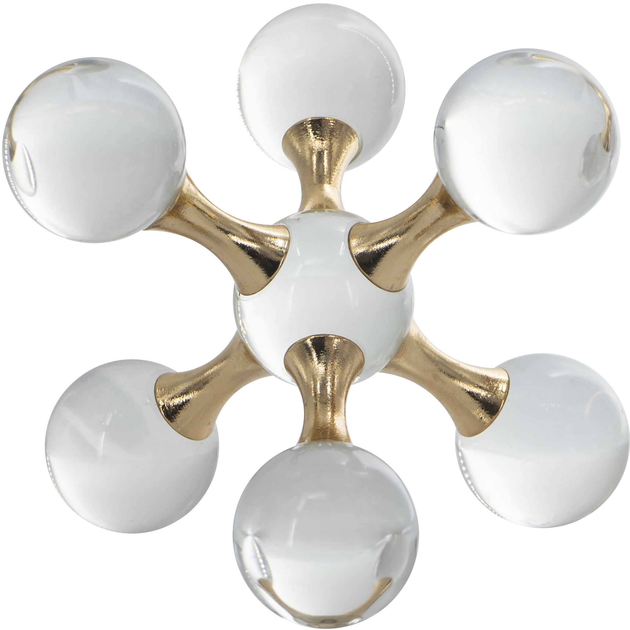Molesular Clear/Gold Molecular Ball D&eacute;cor