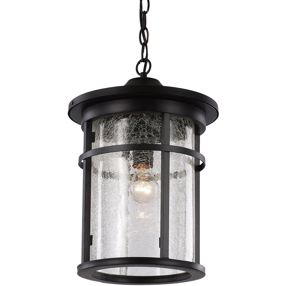 Avalon 1 Light 11 inch Black Outdoor Hanging Lantern
