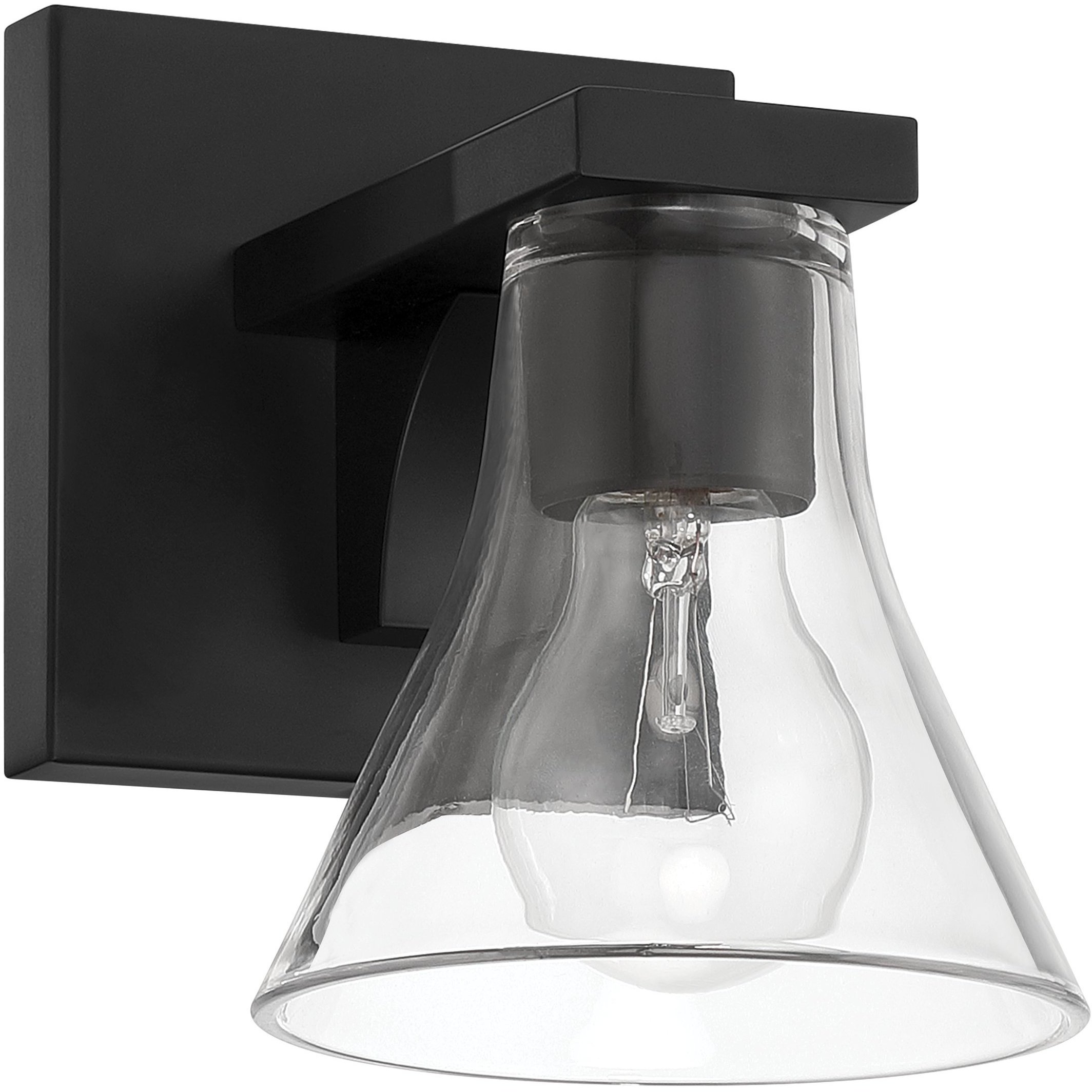 Gilford 1 Light 7.25 inch Matte Black Vanity Light Wall Light