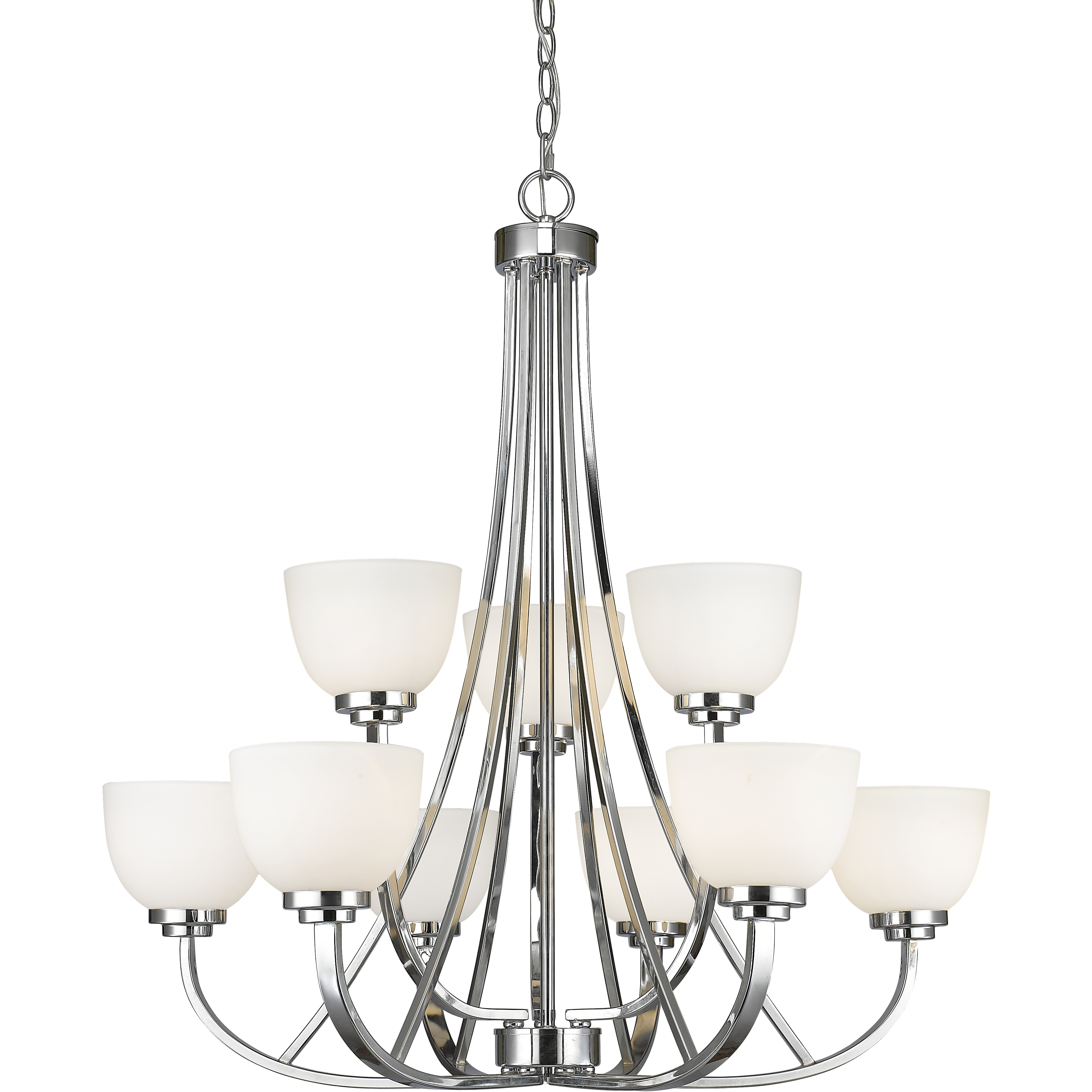 Ashton 9 Light 31 inch Chrome Chandelier Ceiling Light in 25.3