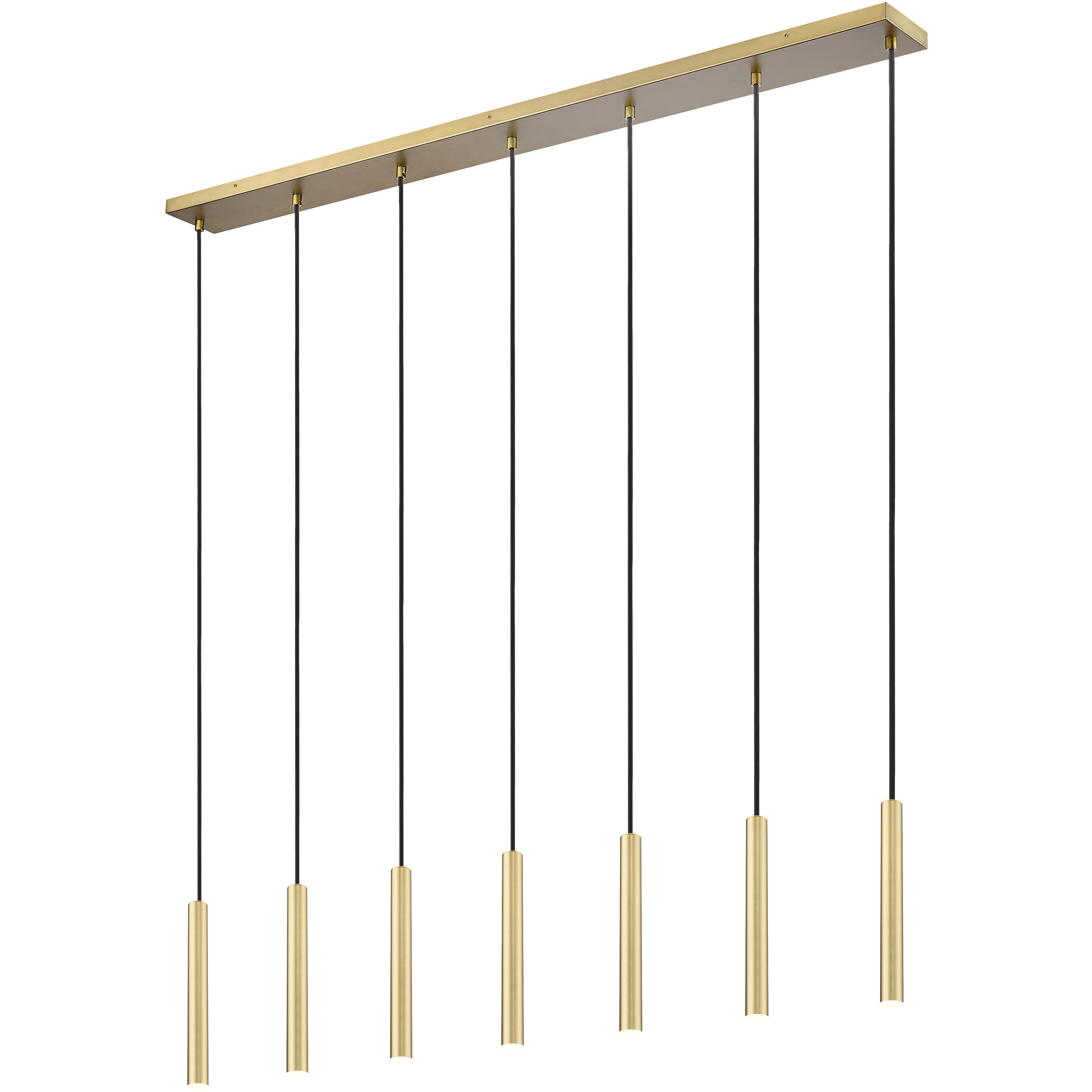 Forest Linear Chandelier Ceiling Light in Modern Gold