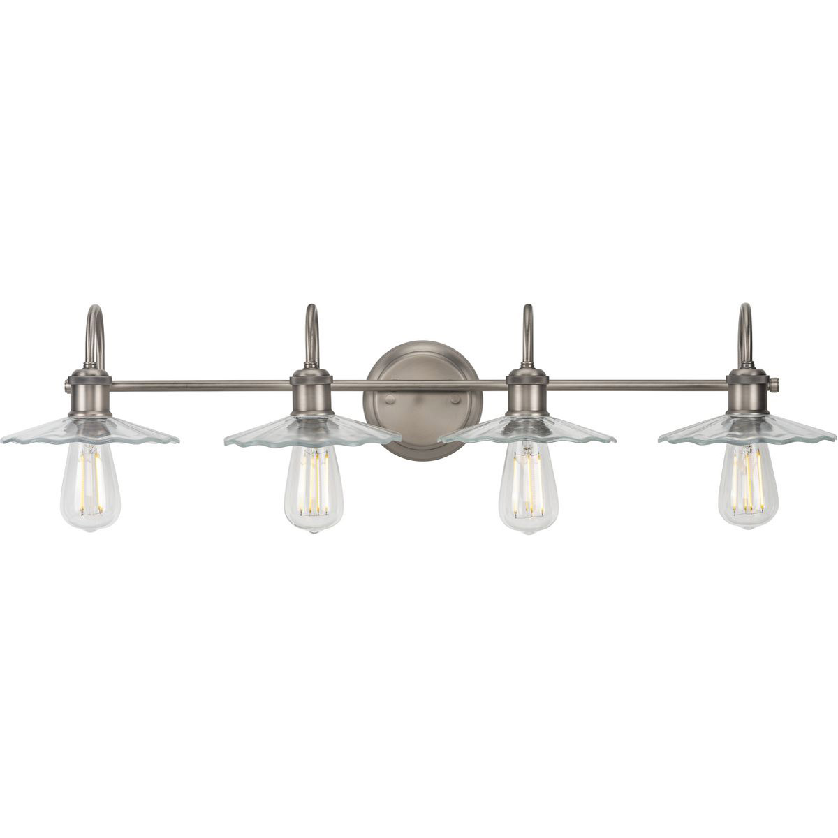 Fayette 4 Light 34.5 inch Antique Nickel Bath Vanity Wall Light