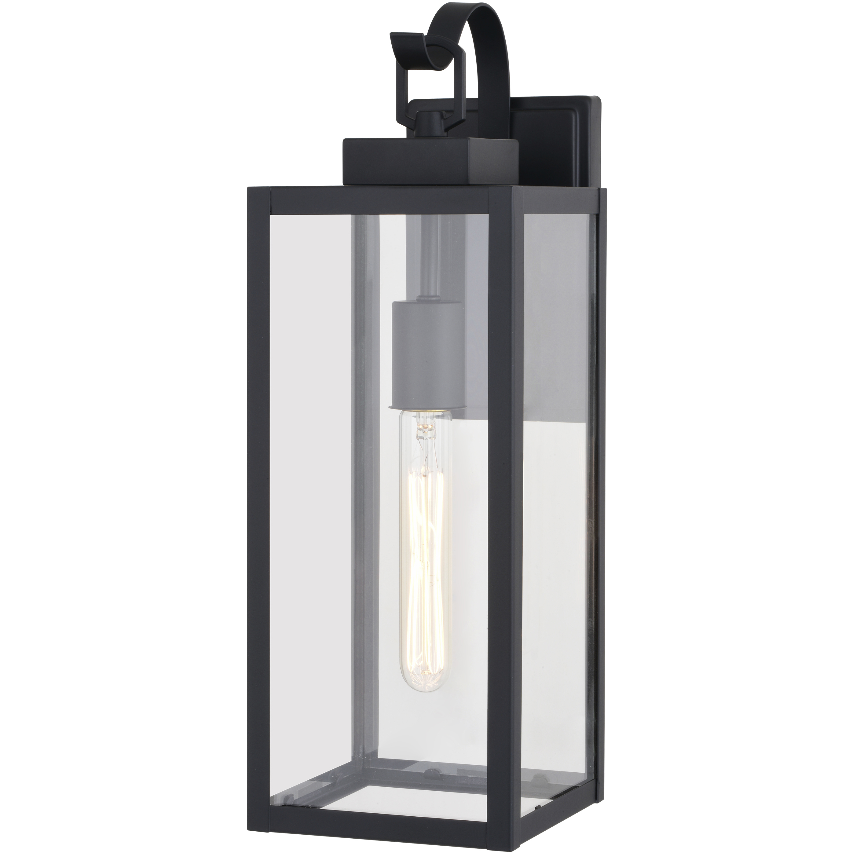 Clinton LED 17.75 inch Matte Black Outdoor Wall