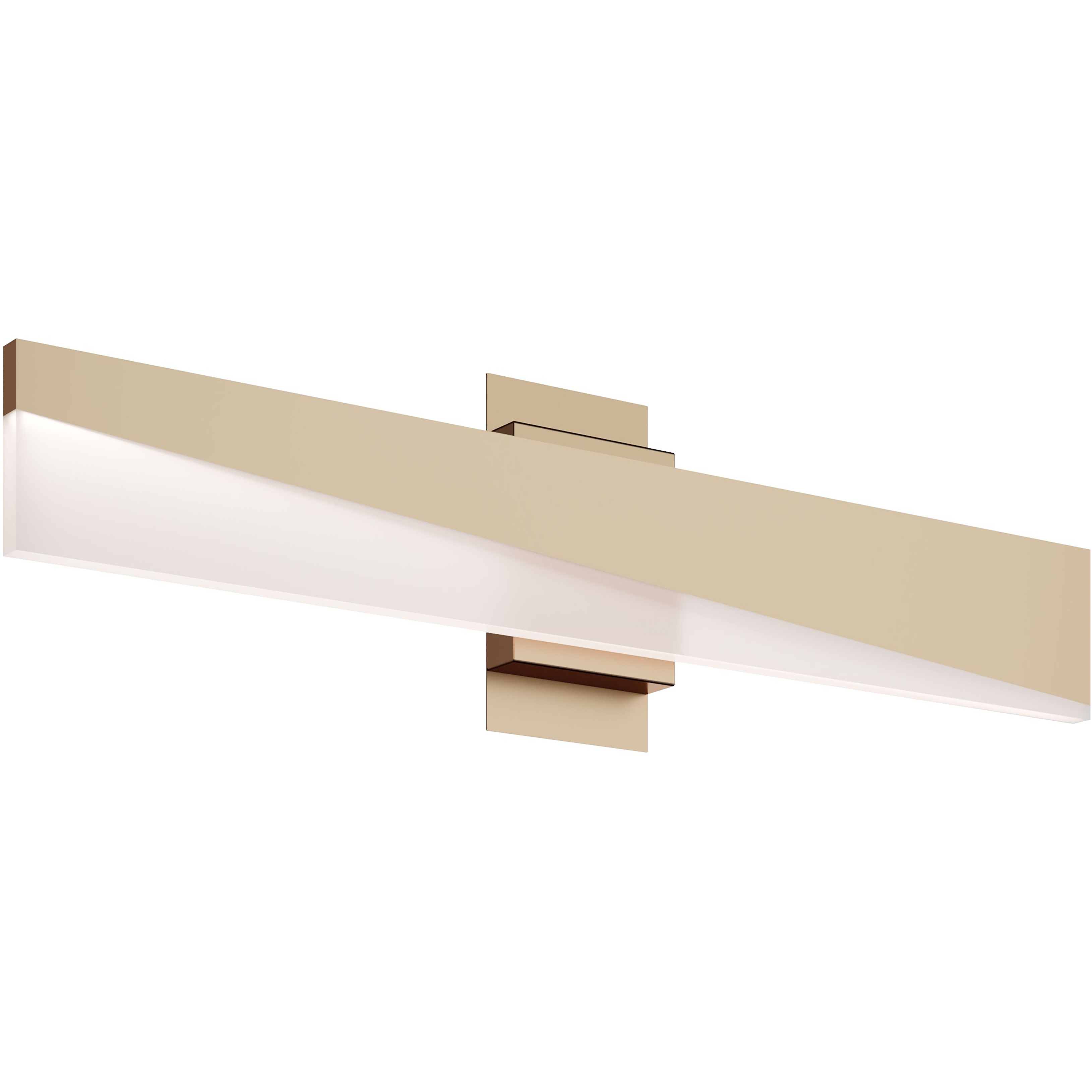 Slant LED 36 inch Light Antique Brass Vanity Light Wall Light