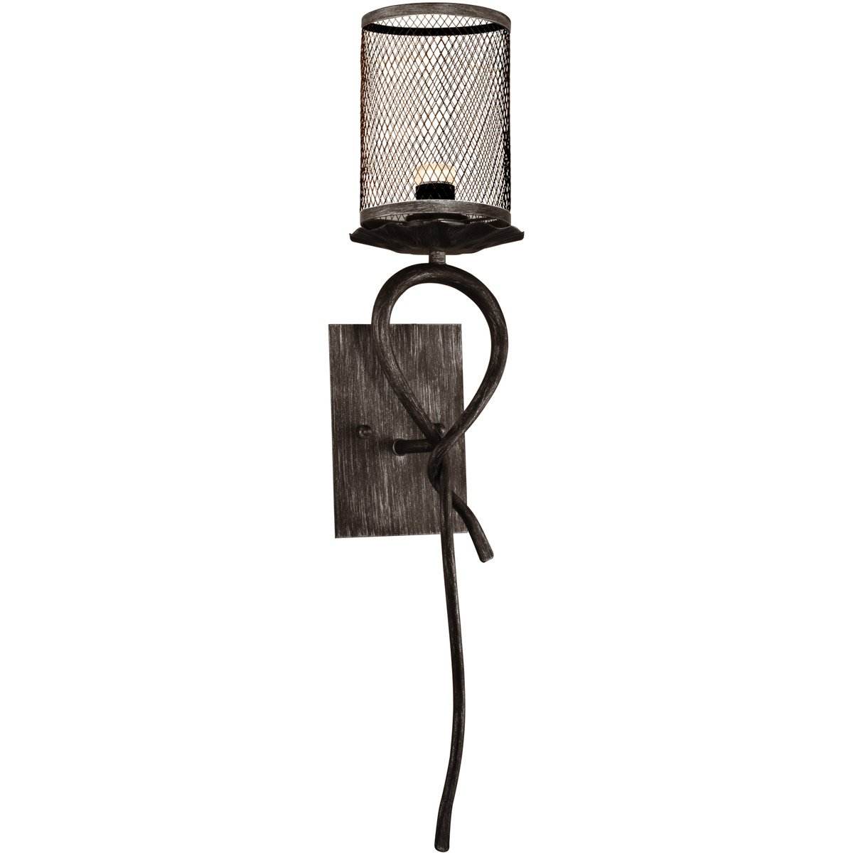 Springdale LED 6 inch Silver and Black Wall Sconce Wall Light