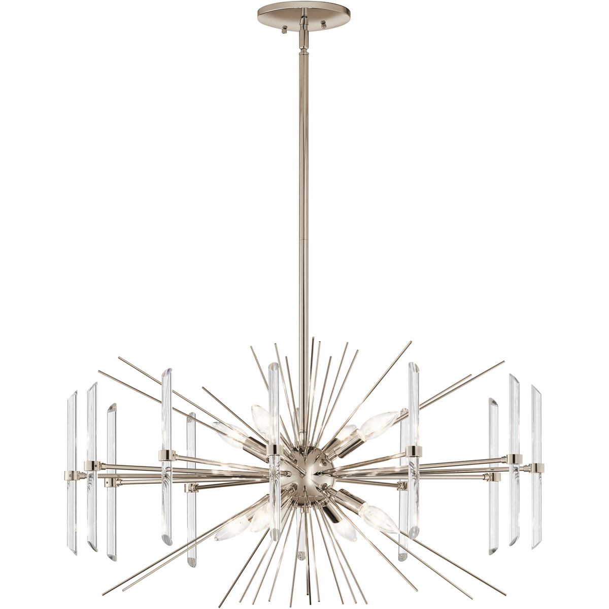 Eris 8 Light 30 inch Polished Nickel Chandelier Round Pendant Ceiling Light
