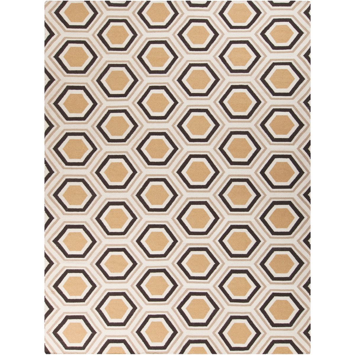 Fallon 66 X 42 inch Camel, Dark Brown, Beige Rug
