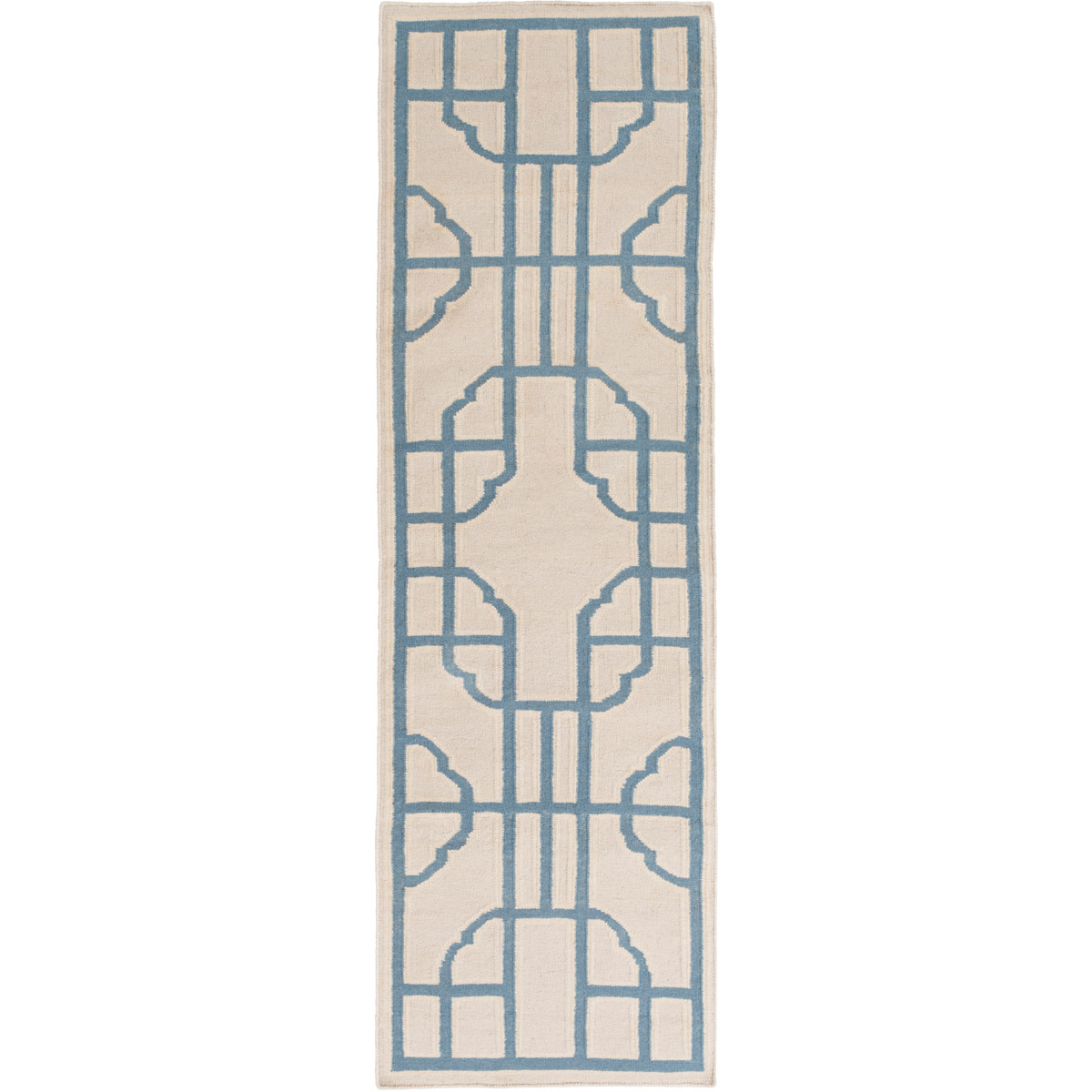 Alameda 132 X 96 inch Bright Blue, Taupe, Ivory Rug