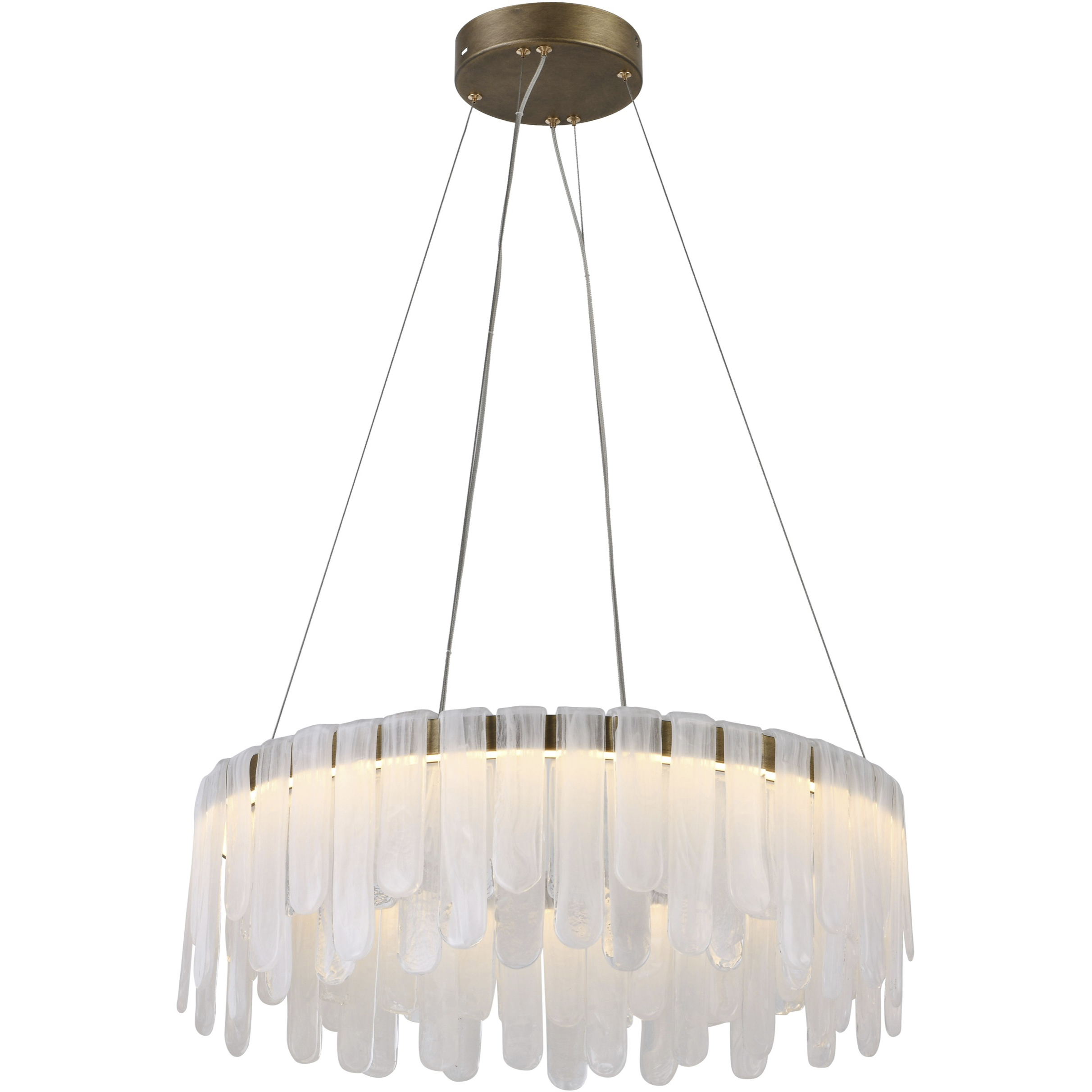 Roselle LED 24.8 inch Legacy Brass Pendant Ceiling Light