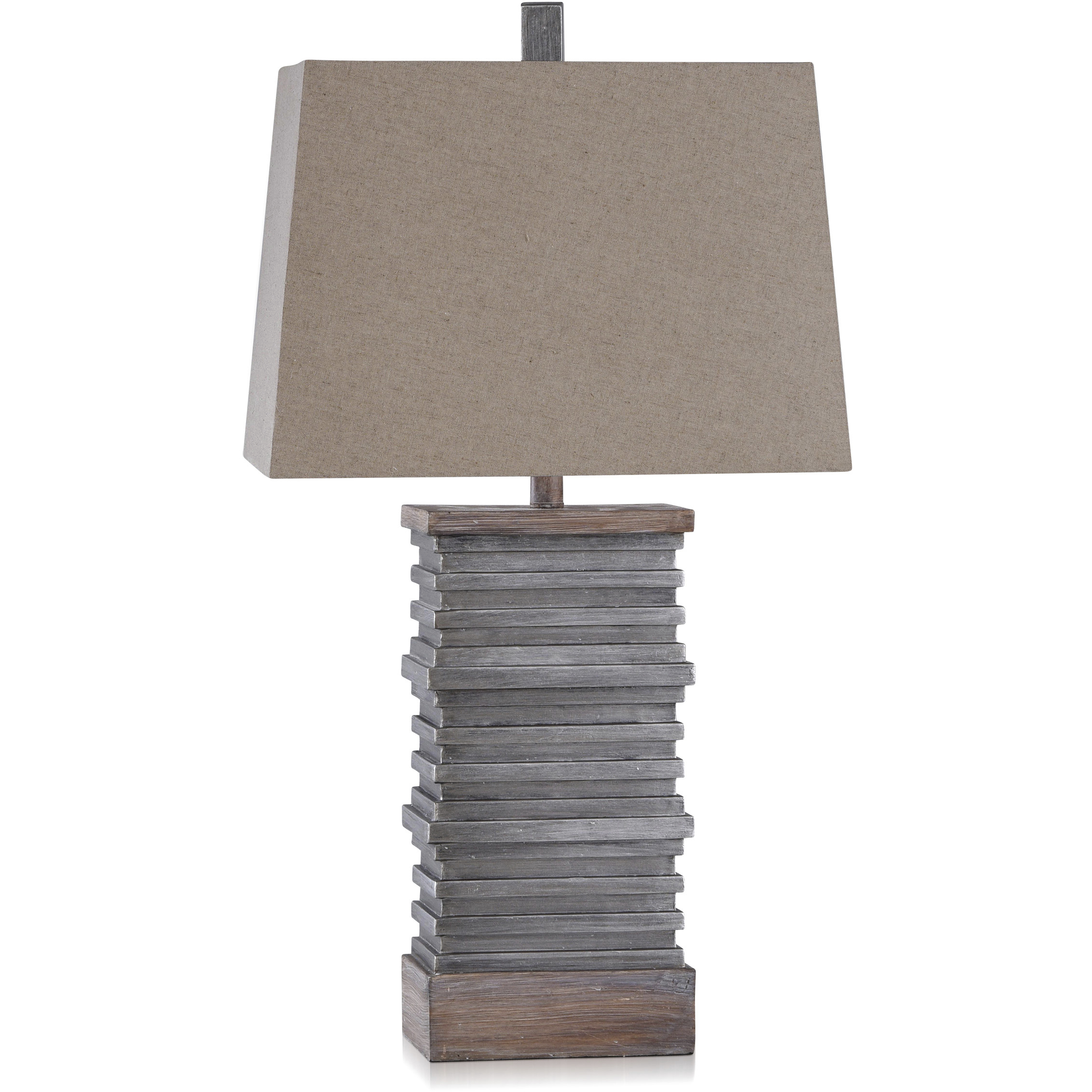 Roman 31 inch 100.00 watt Slate Grey/Brown Table Lamp Portable Light