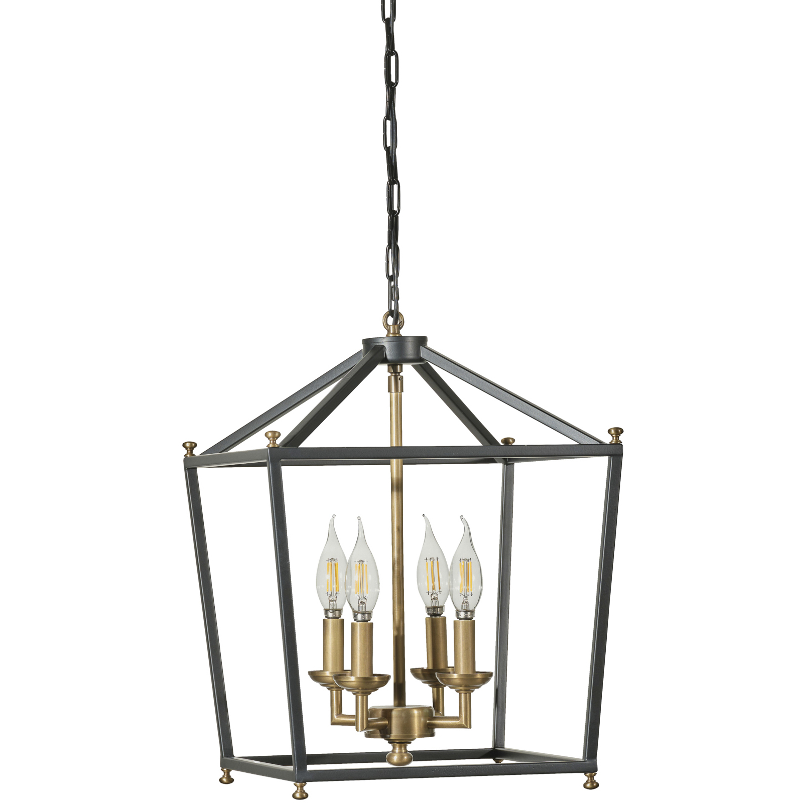 Gridlock 4 Light 14 inch Heritage Black and Antique Bronze Pendant Ceiling Light