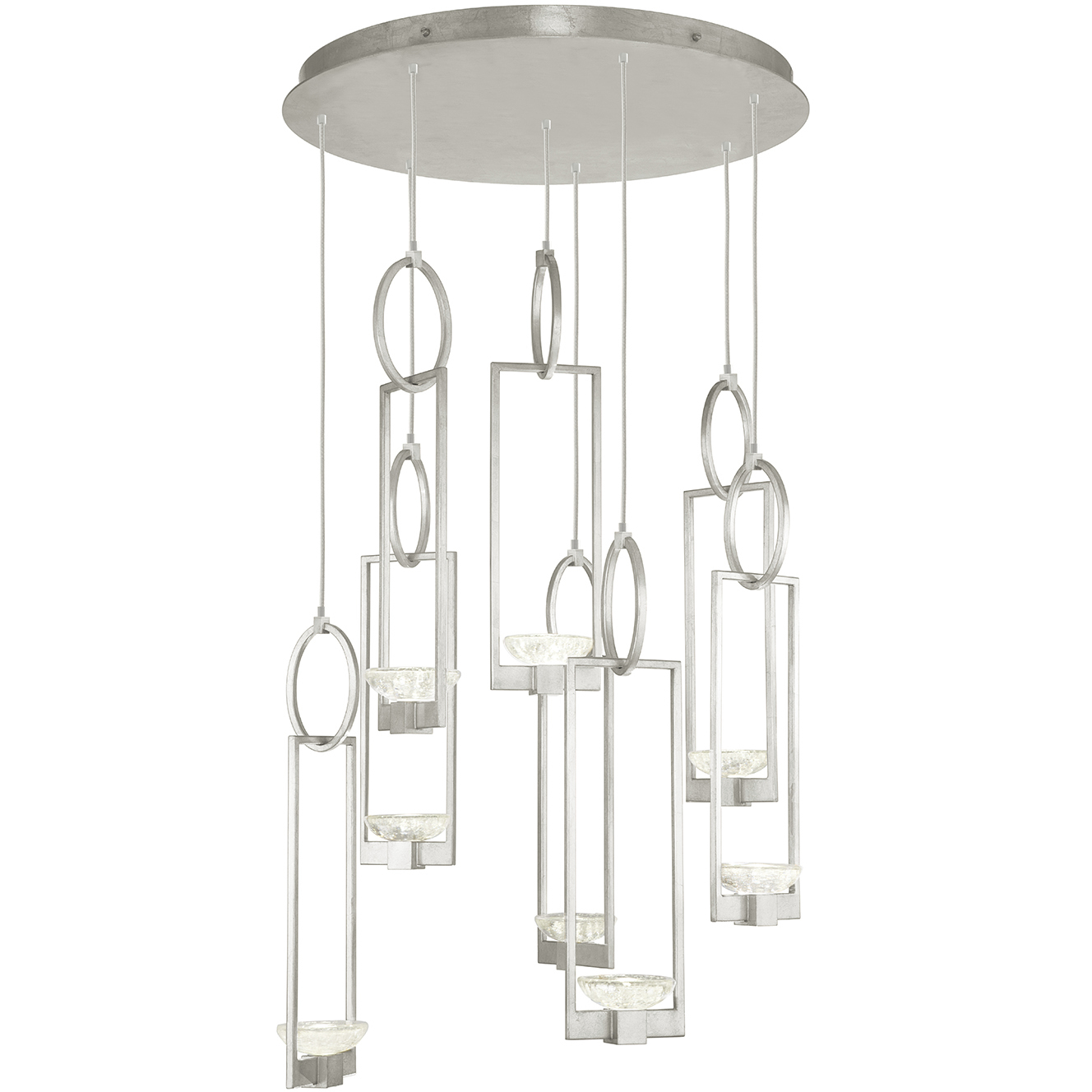 Delphi LED 33.5 inch Silver Pendant Ceiling Light