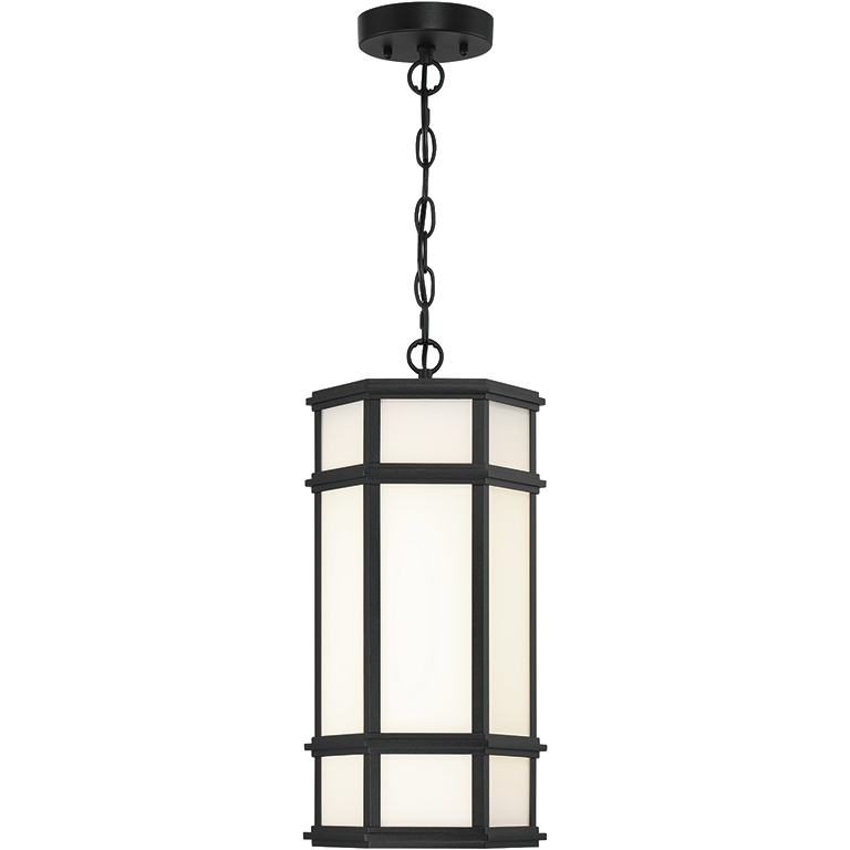 Monte 1 Light 8.5 inch Satin Black Outdoor LED Pendant