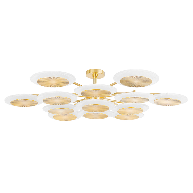 Topaz LED 56.75 inch Vintage Polished Brass Chandelier Ceiling Light