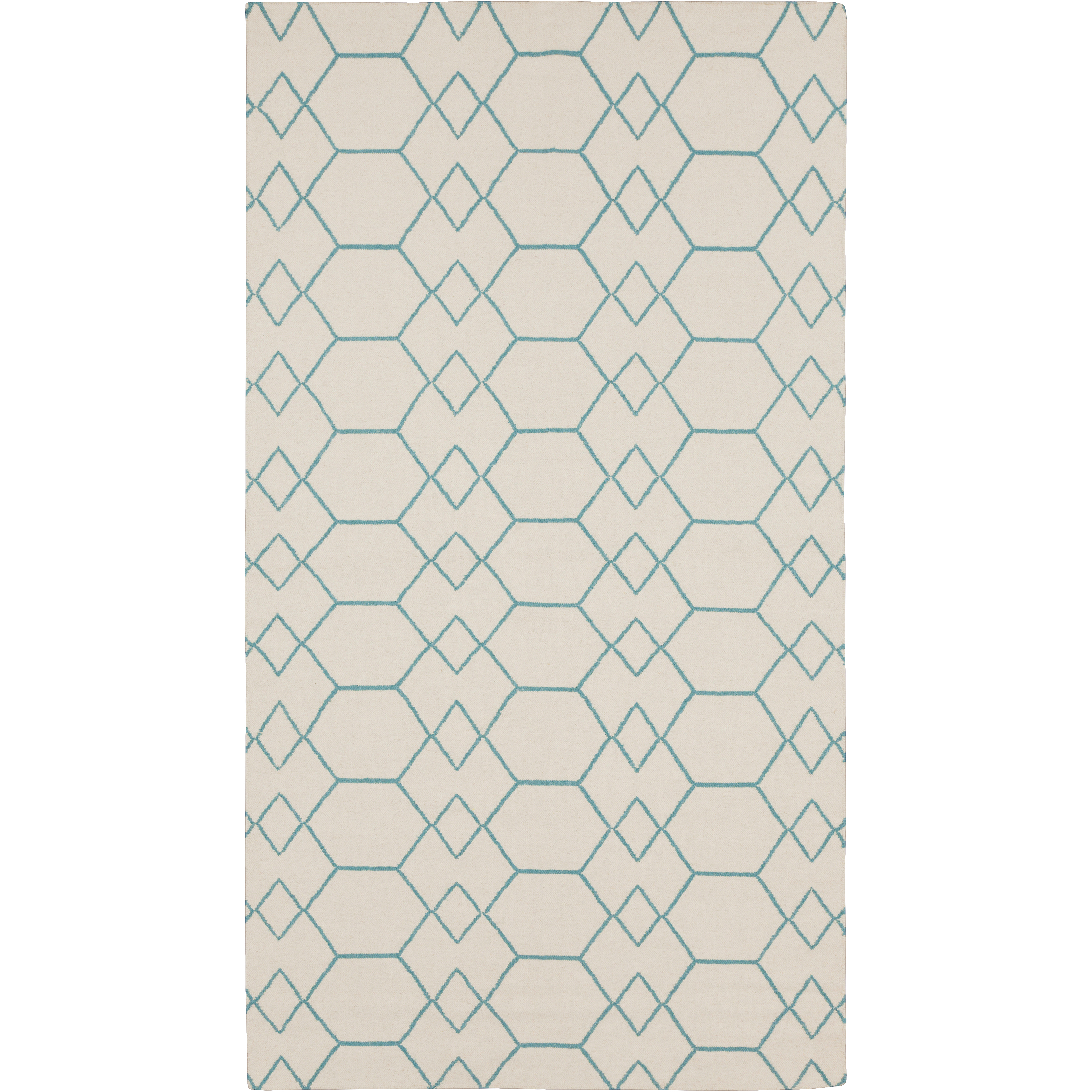 Frontier 66 X 42 inch Khaki, Teal Rug