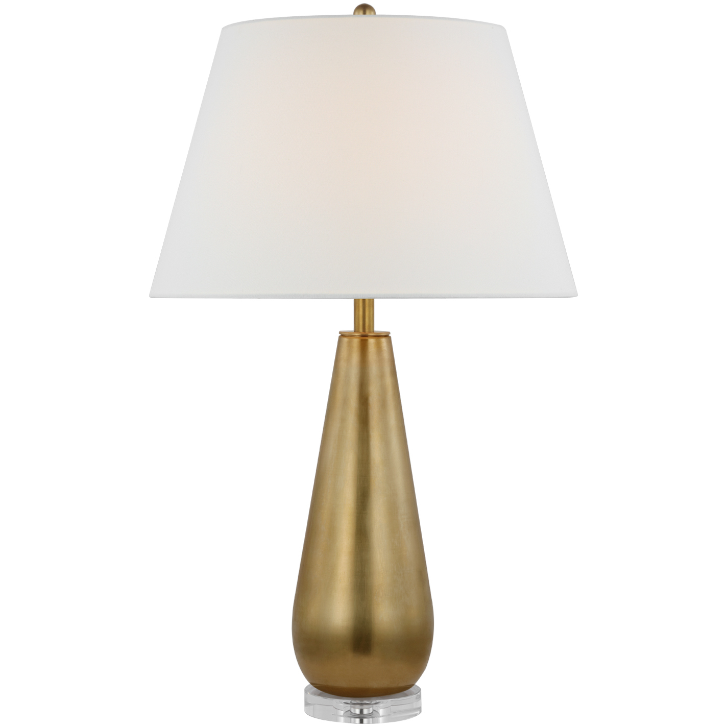 Chapman & Myers Aris 30 inch 15 watt Antique-Burnished Brass and Clear Glass Table Lamp Portable Light, Large