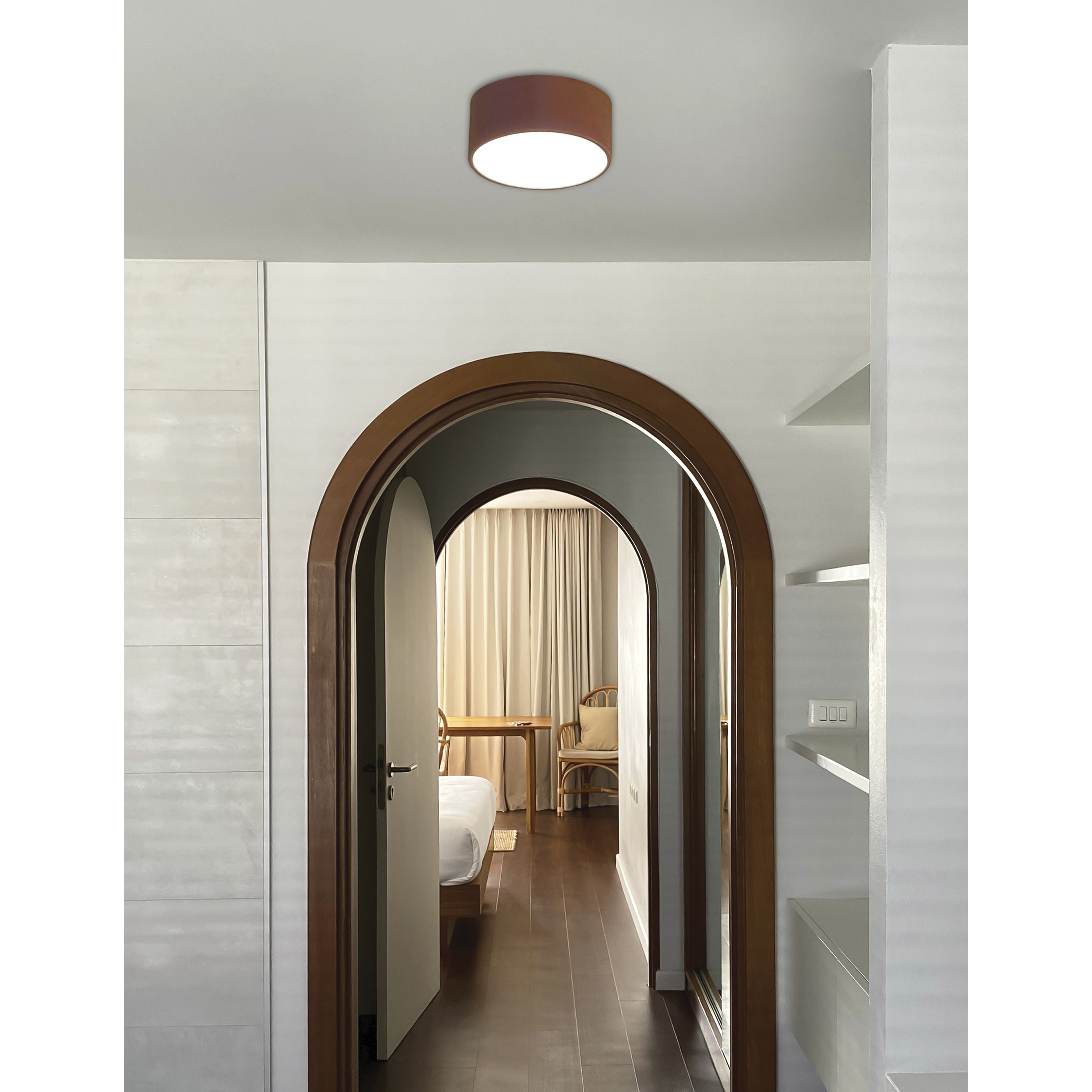Radiance Collection LED 8.25 inch Harvest Yellow Slate Flush-Mount Ceiling Light