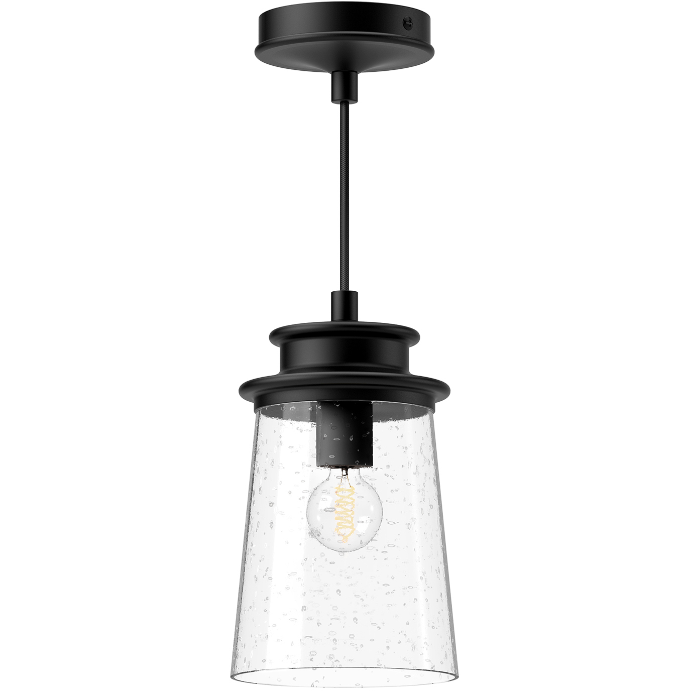 Alora Mood Quincy 1 Light 6 inch Textured Black Pendant Ceiling Light