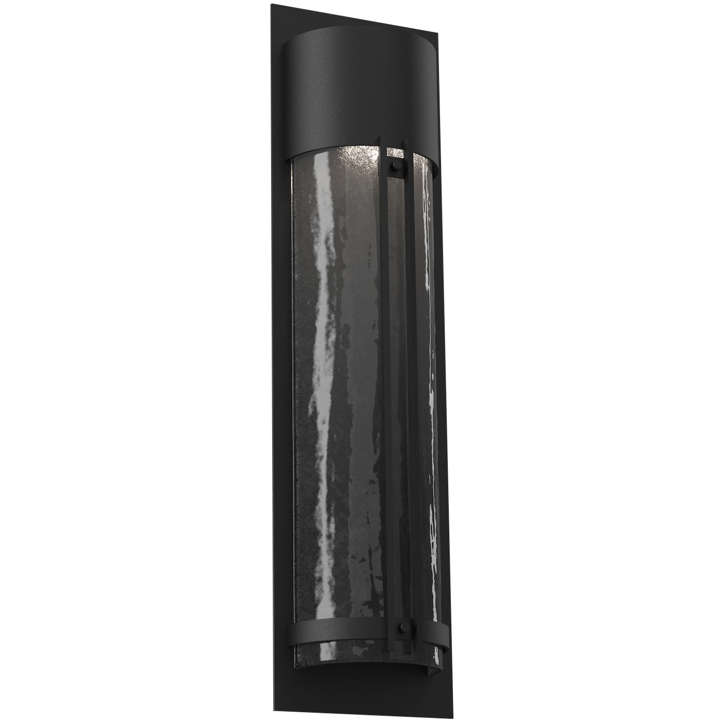 Outdoor Round Motif LED 26 inch Textured Black Outdoor Sconce in 3000K LED, Smoke Granite, Medium Round
