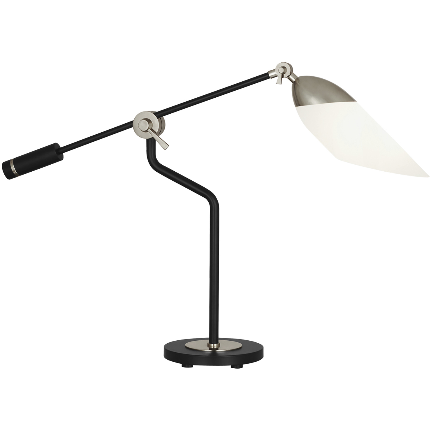 Ferdinand 24.13 inch 60 watt Matte Black Painted / Polished Nickel Table Lamp Portable Light