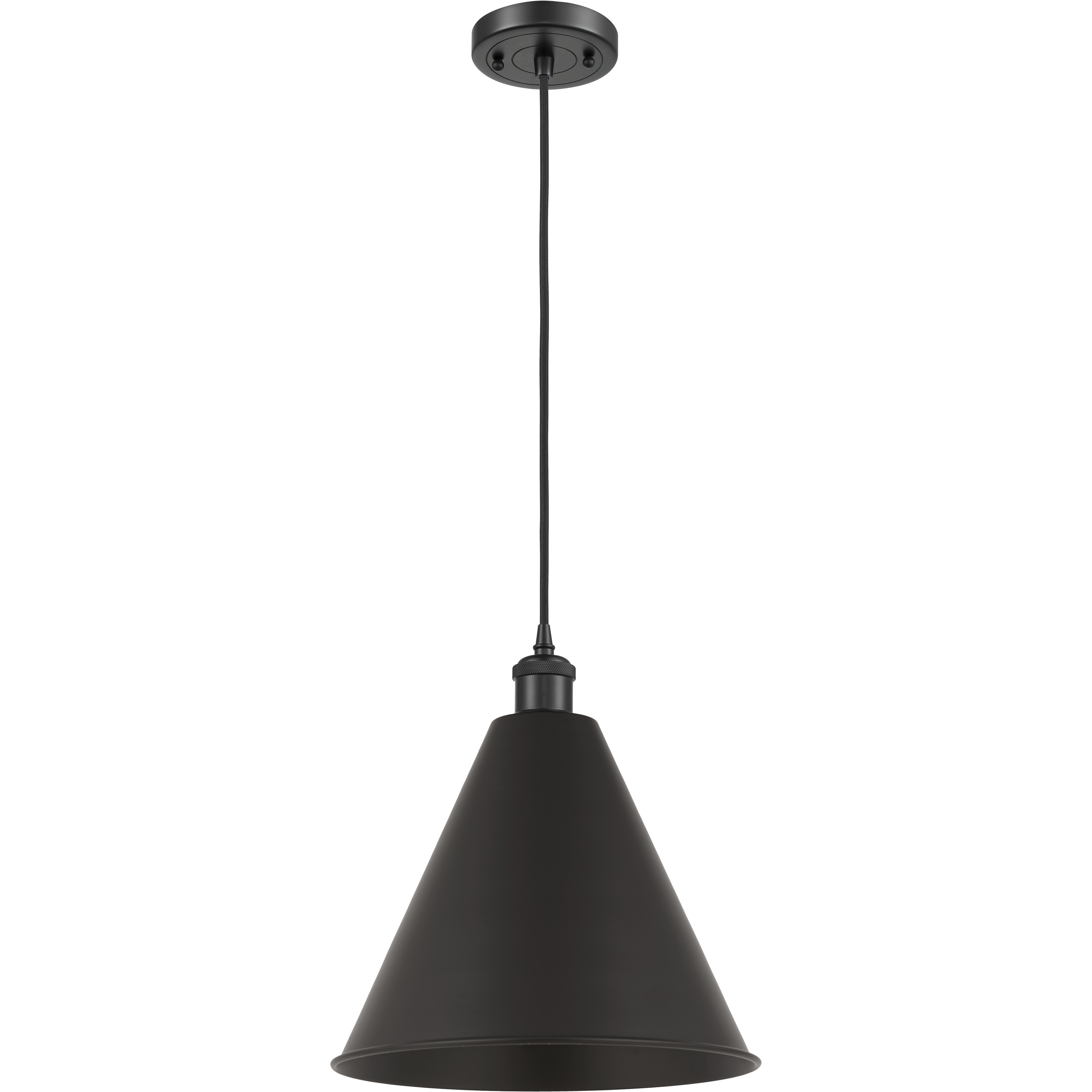 Ballston Cone 1 Light 16 inch Matte Black Mini Pendant Ceiling Light