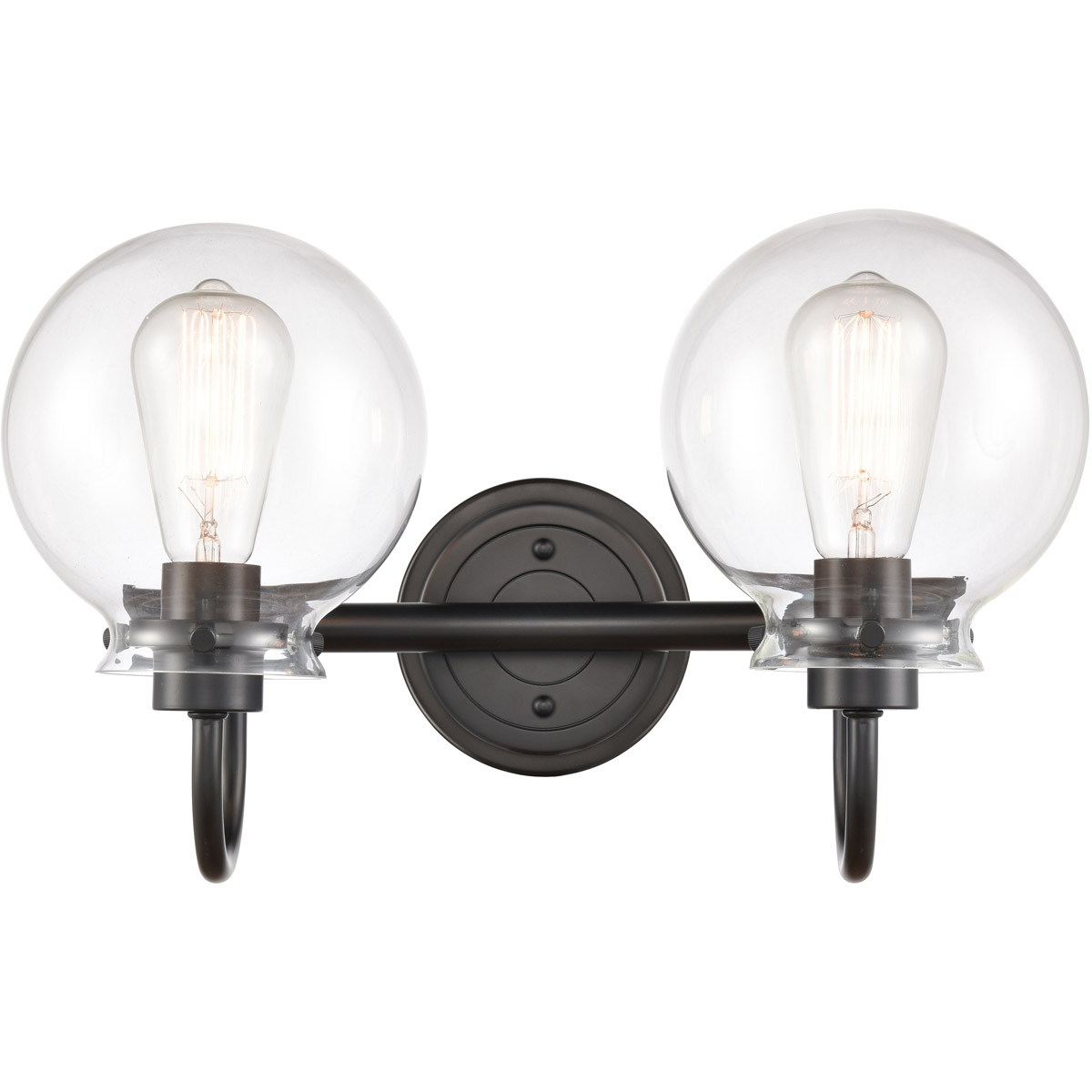 Olivia 2 Light 17 inch Matte Black Bath Vanity Light Wall Light
