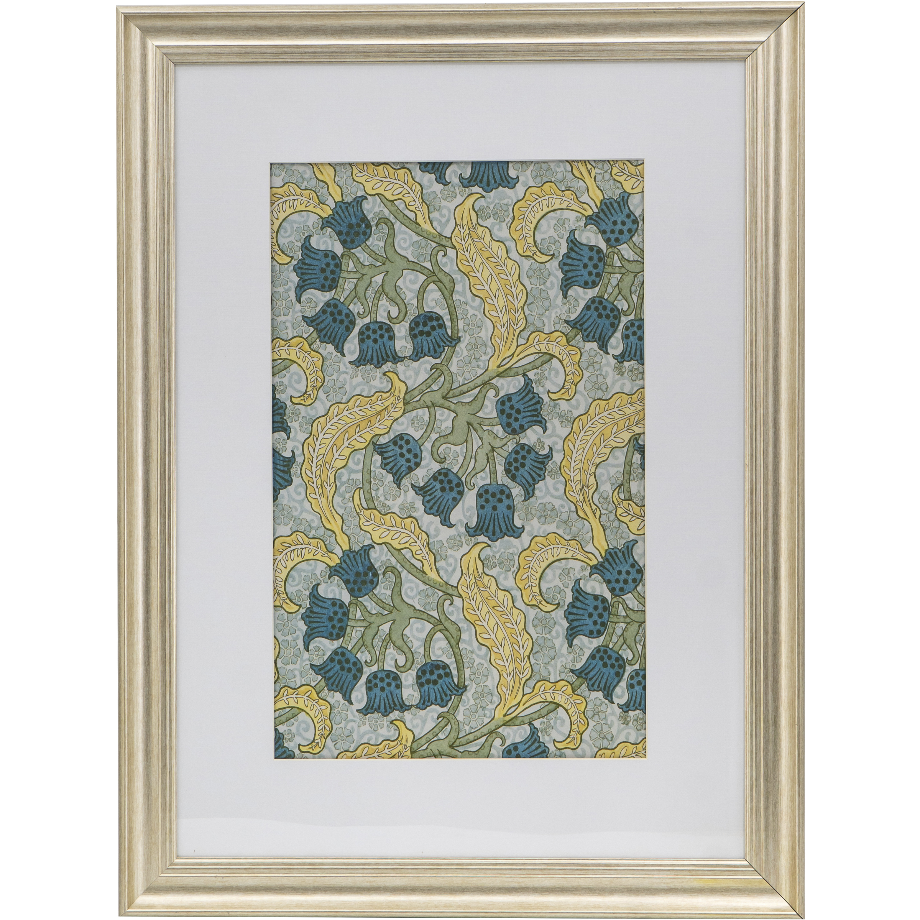 Smithsonian Gold and Green and Blue Wall Art, Floral