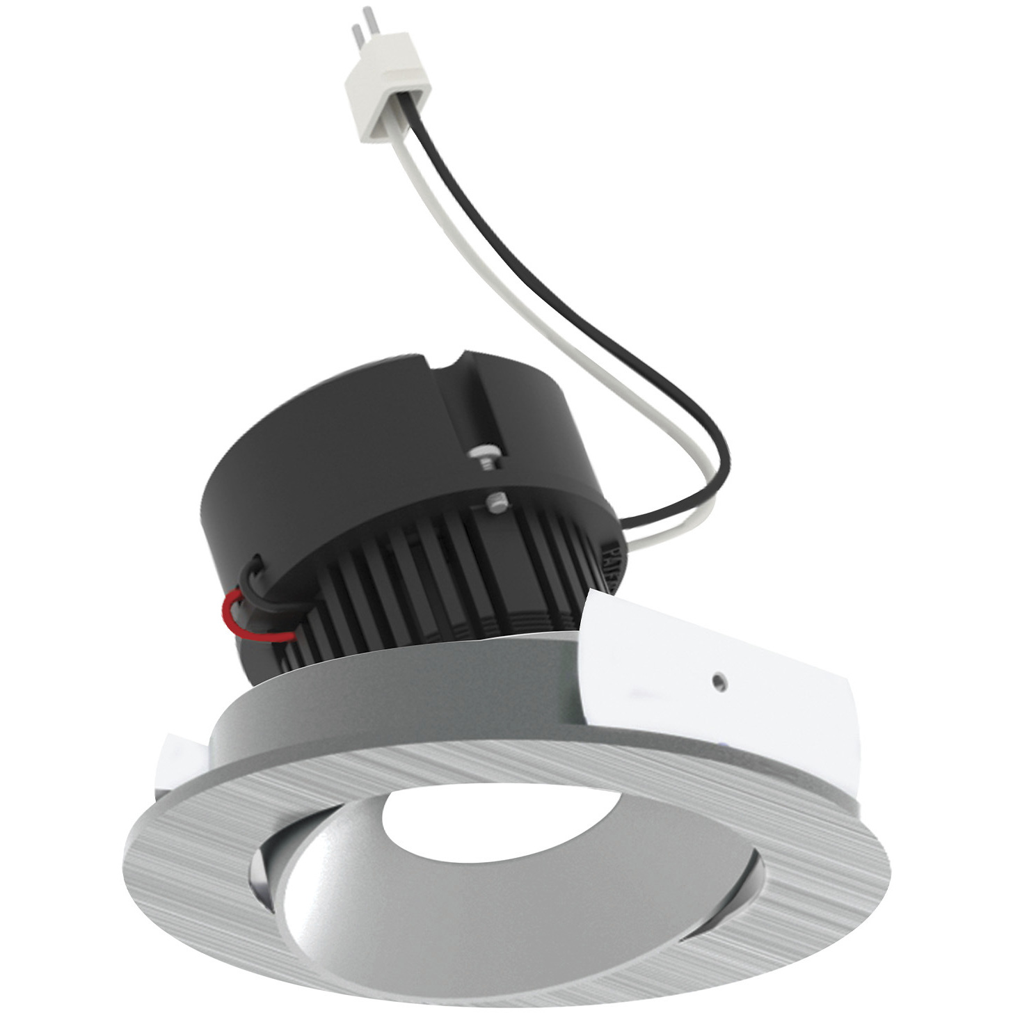 Pearl Natural Metal Reflector / Natural Metal Flange LED Round Adjustable Cone Retrofit in 3000K, 4" Retrofit