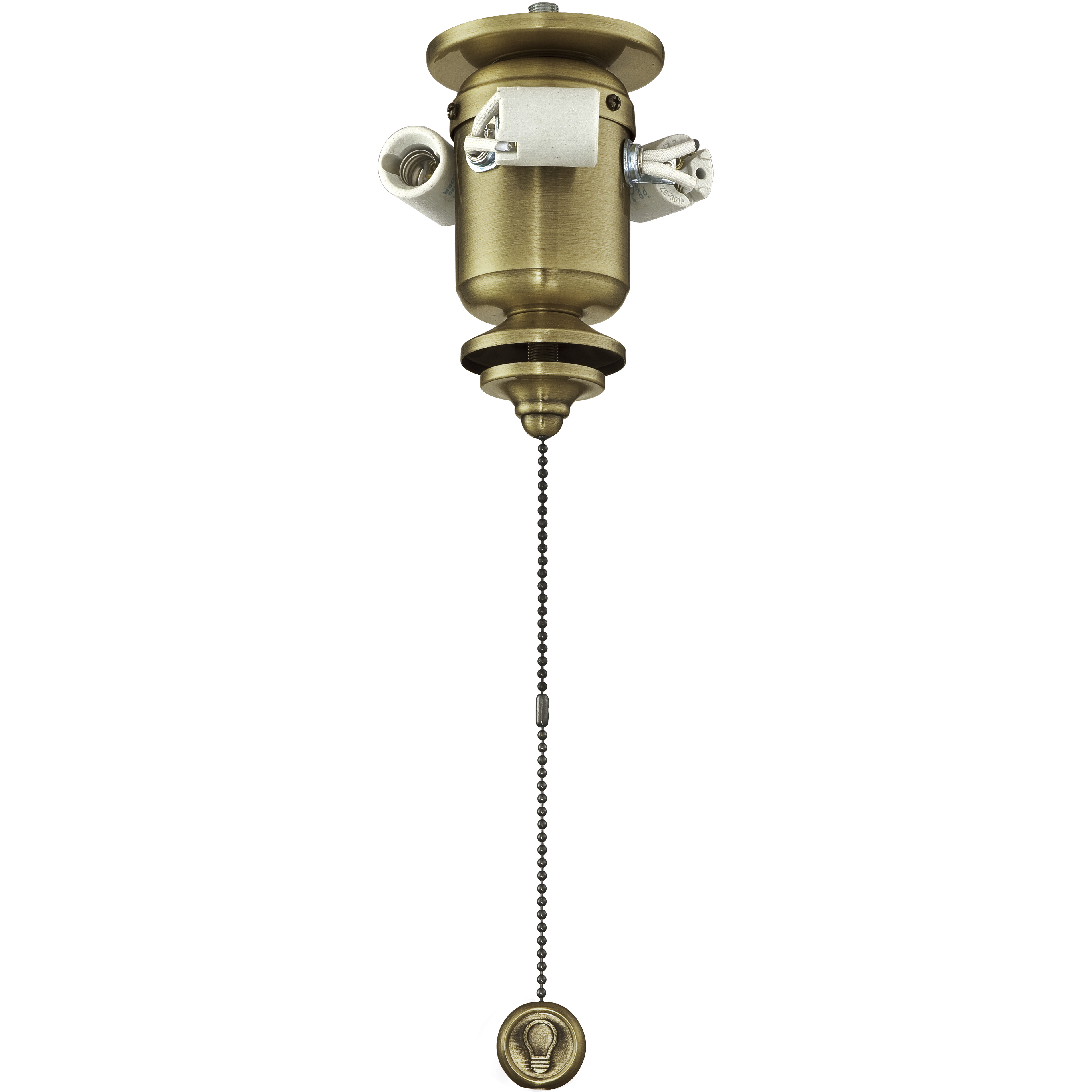 Fitters 3 Light Antique Brass Fan Light