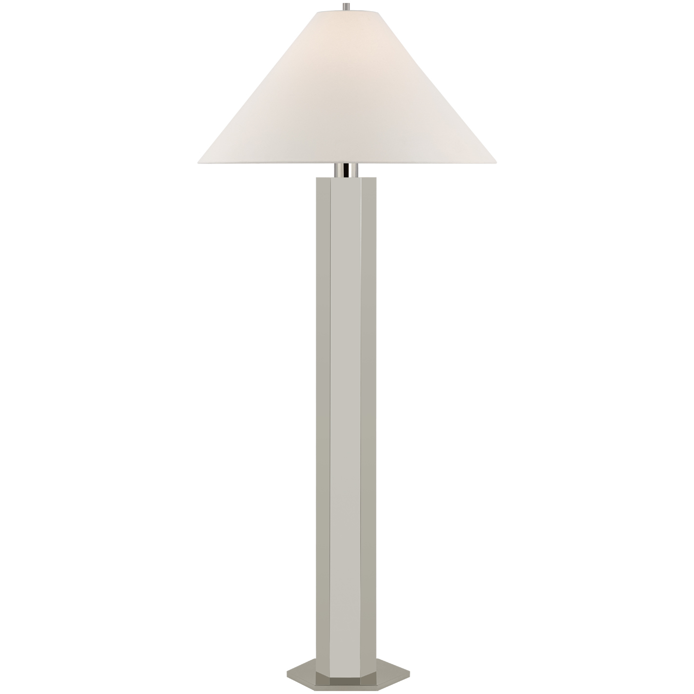 Paloma Contreras Olivier 66.5 inch 15 watt Polished Nickel Floor Lamp Portable Light, Large