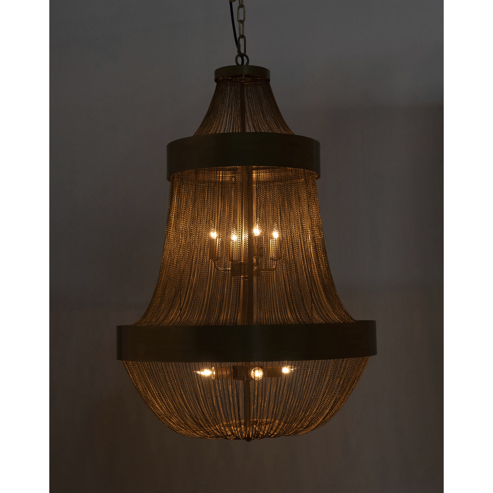Pavilion 8 Light 25 inch Antique Brass Chandelier Ceiling Light