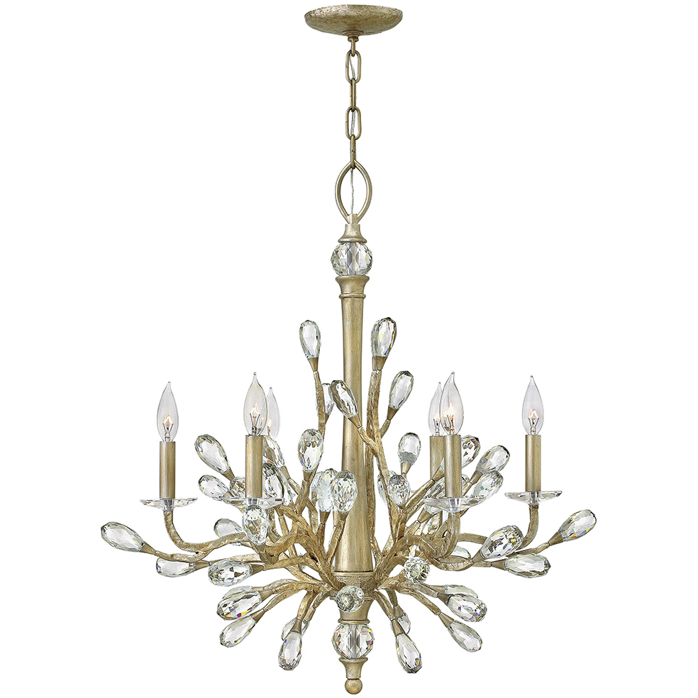 Eve LED 26 inch Champagne Gold Chandelier Ceiling Light
