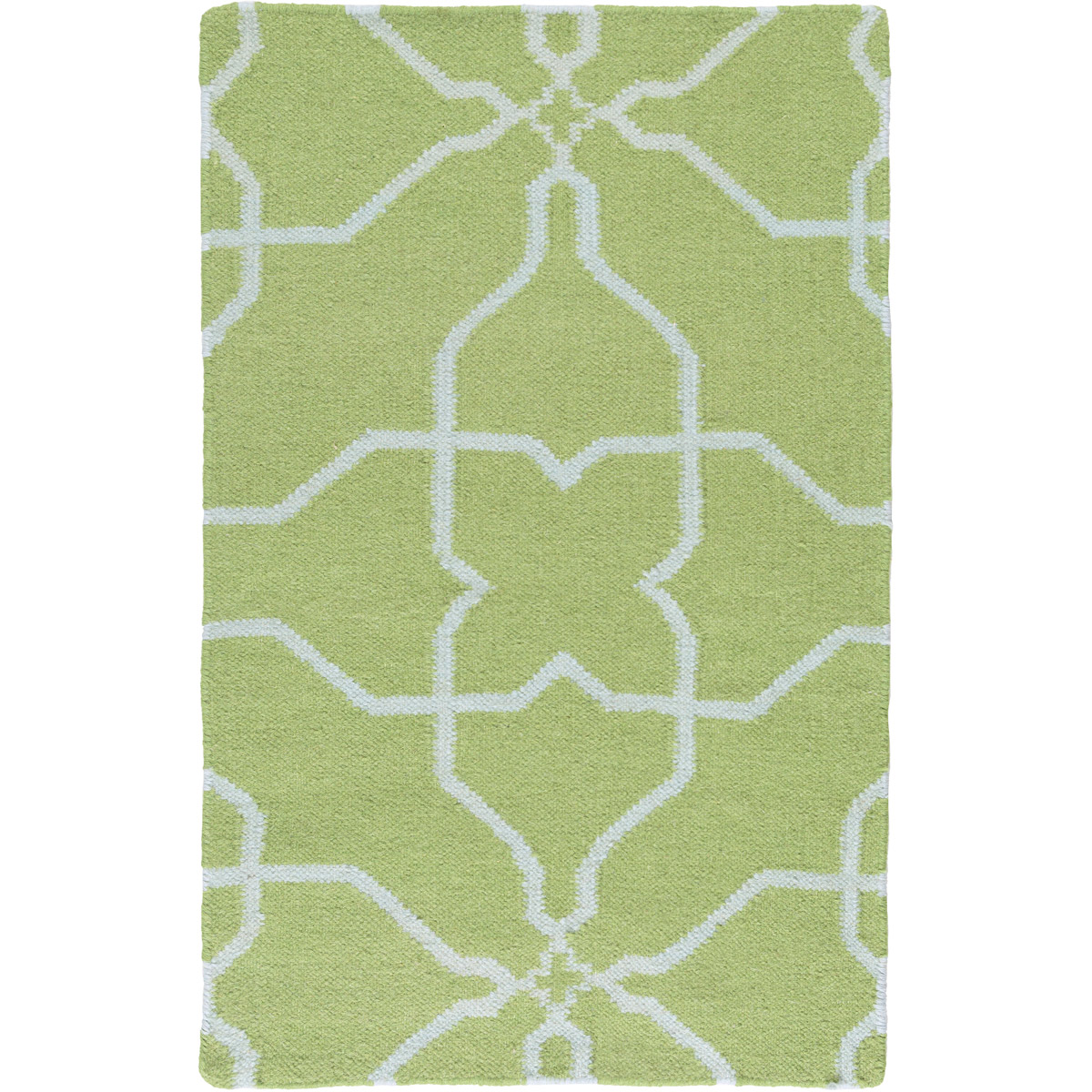 Frontier 36 X 24 inch Grass Green, Ice Blue Rug