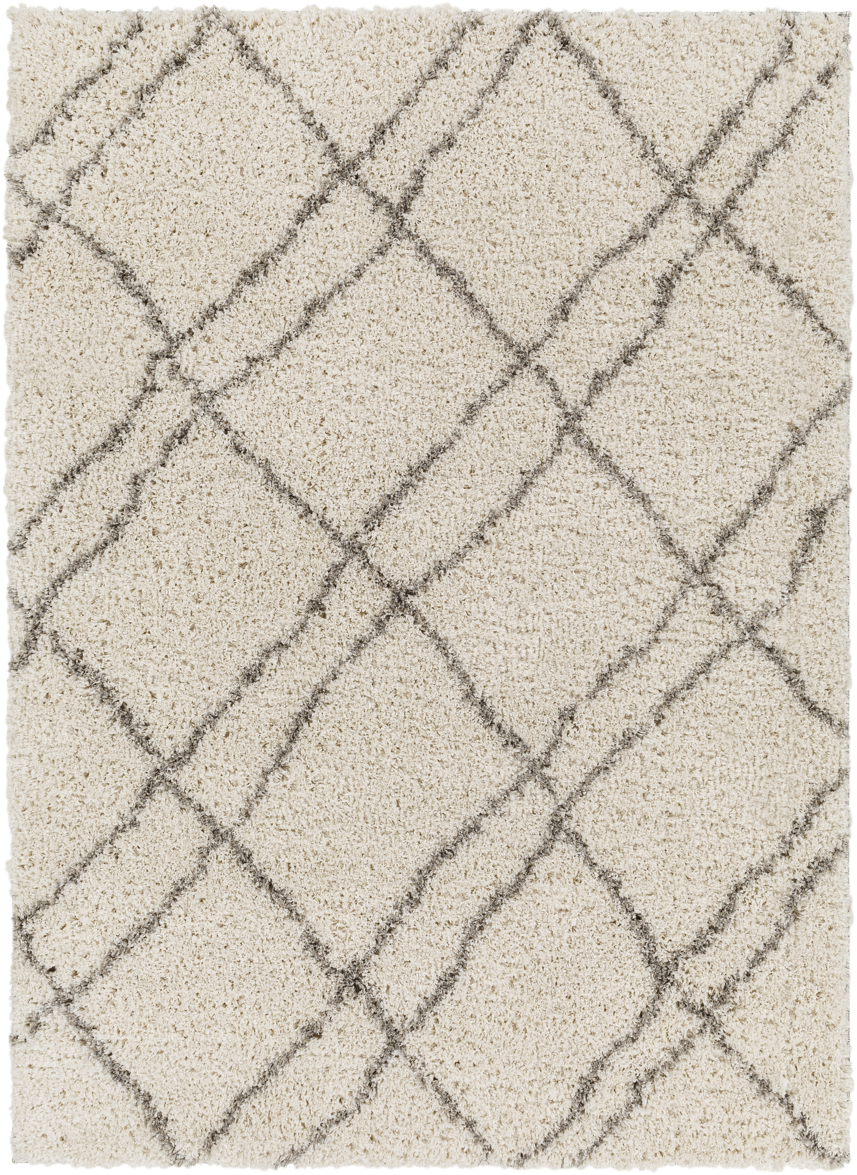Capella Shag 84 X 63 inch Light Grey Rug, Rectangle
