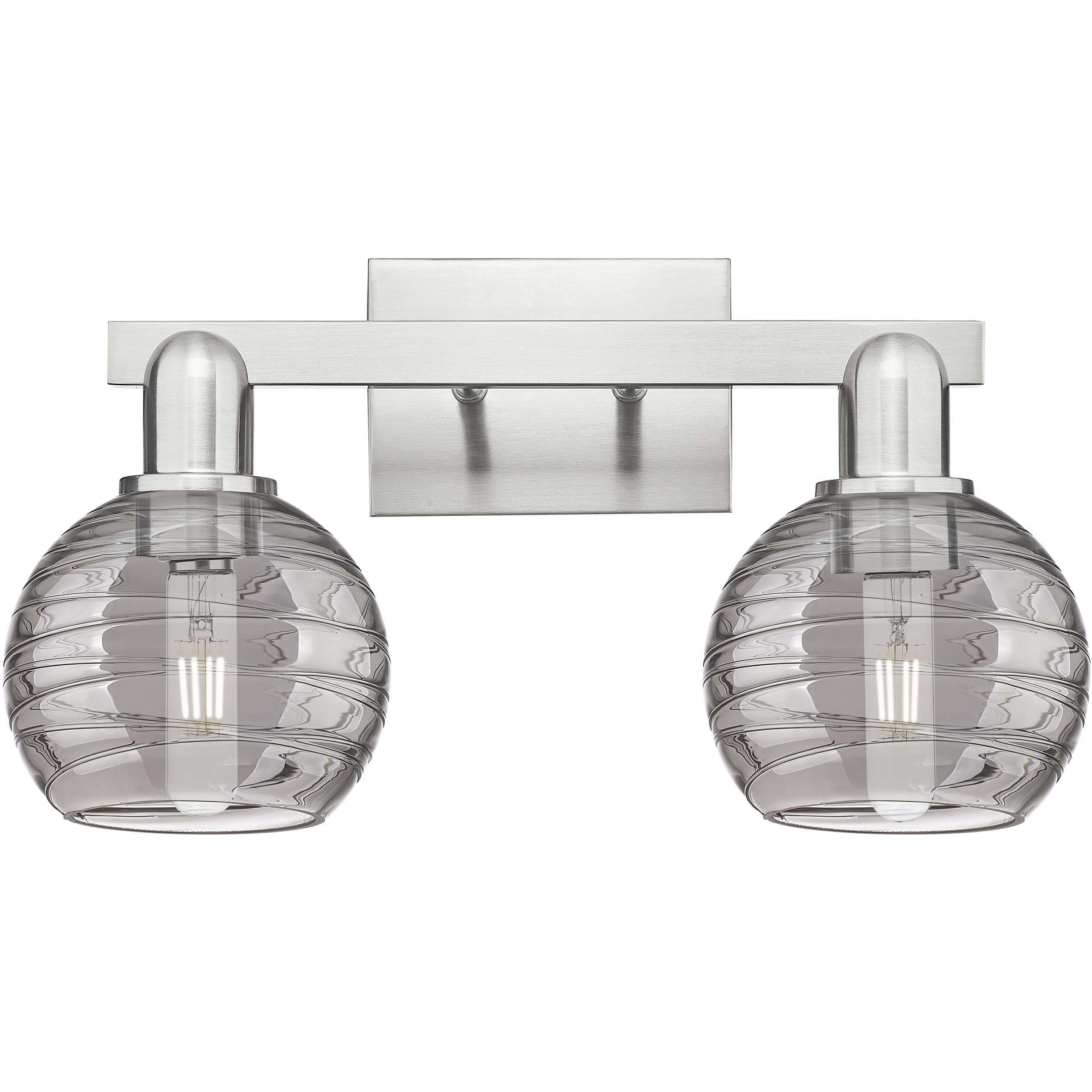 Athens Deco Swirl 2 Light 16 inch Brushed Satin Nickel Bath Vanity Light Wall Light
