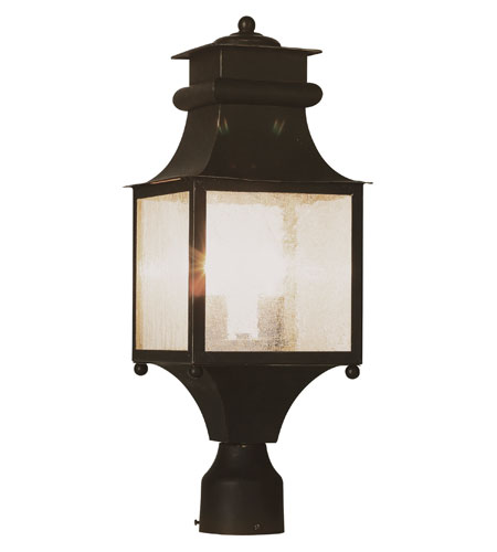 Santa Ines 2 Light 21 inch Weathered Bronze Outdoor Postmount Lantern 