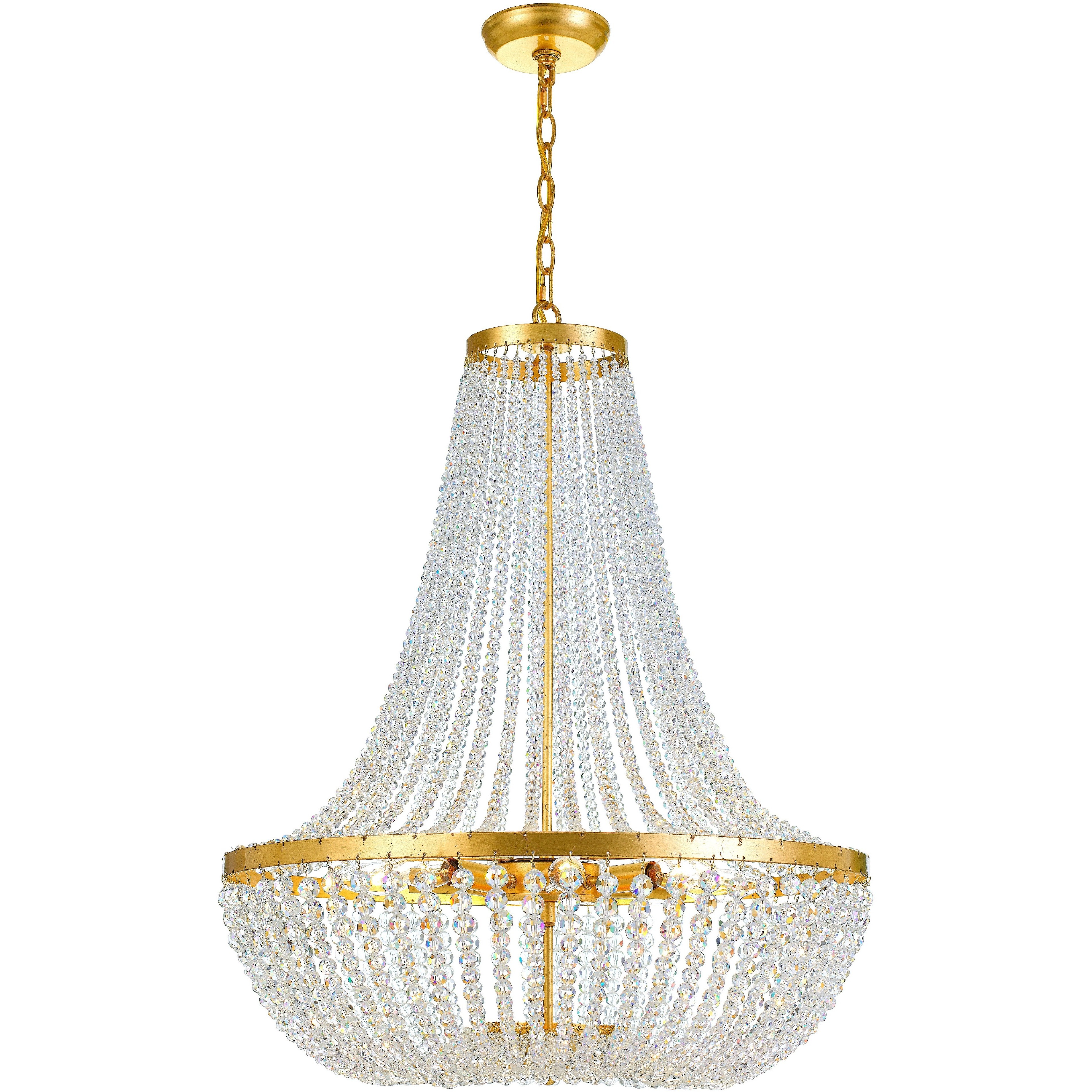 Rylee 8 Light 24.75 inch Antique Gold Chandelier Ceiling Light