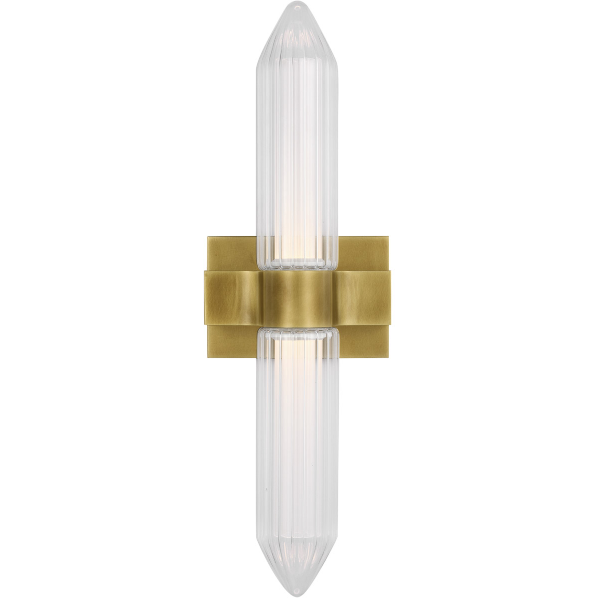 Avroko Langston LED 22.7 inch Plated Brass Bath Sconce Wall Light in 277V, Integrated LED
