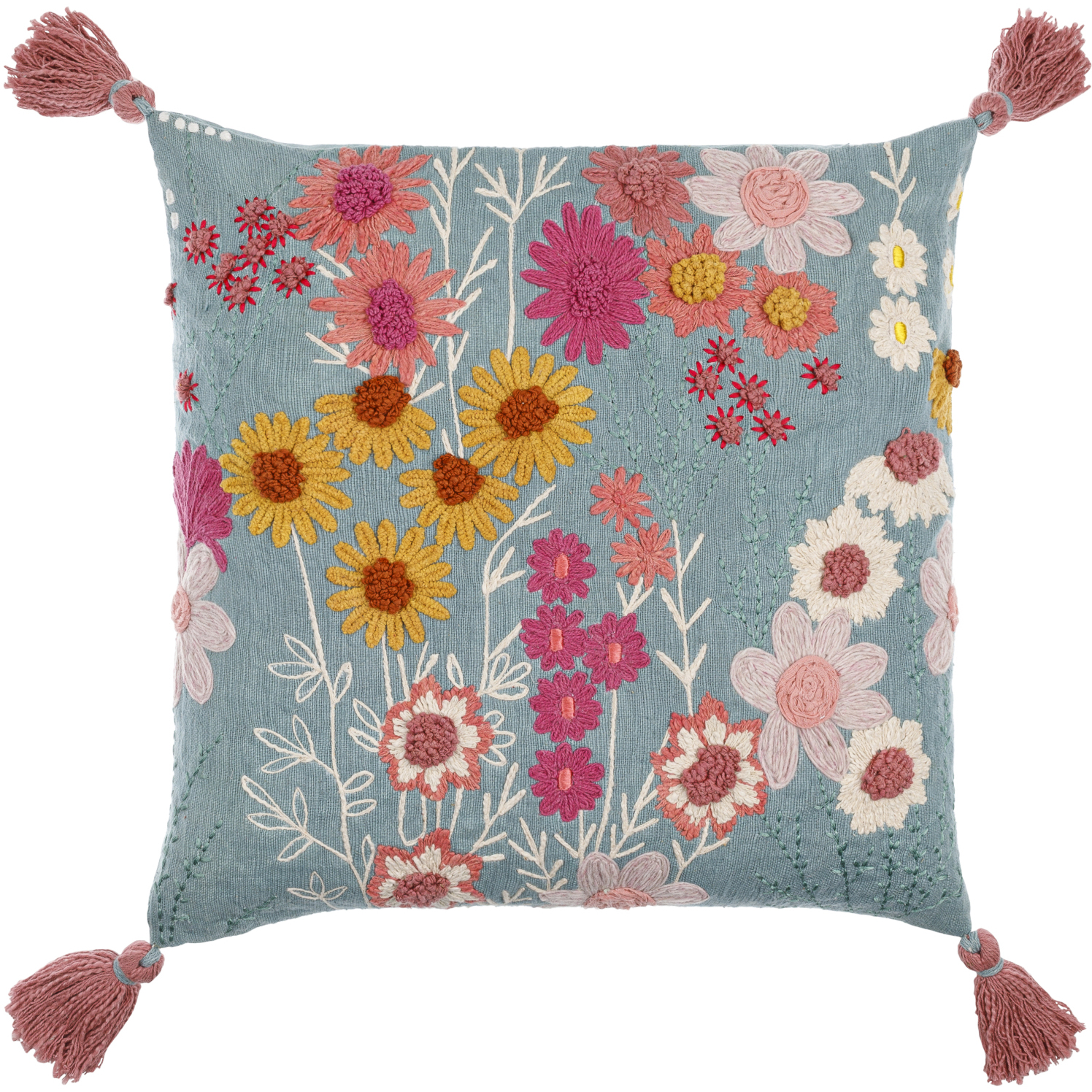 Hannah Kate 18 X 18 inch Light Silver/Pewter/Rose Gold/Blush Accent Pillow