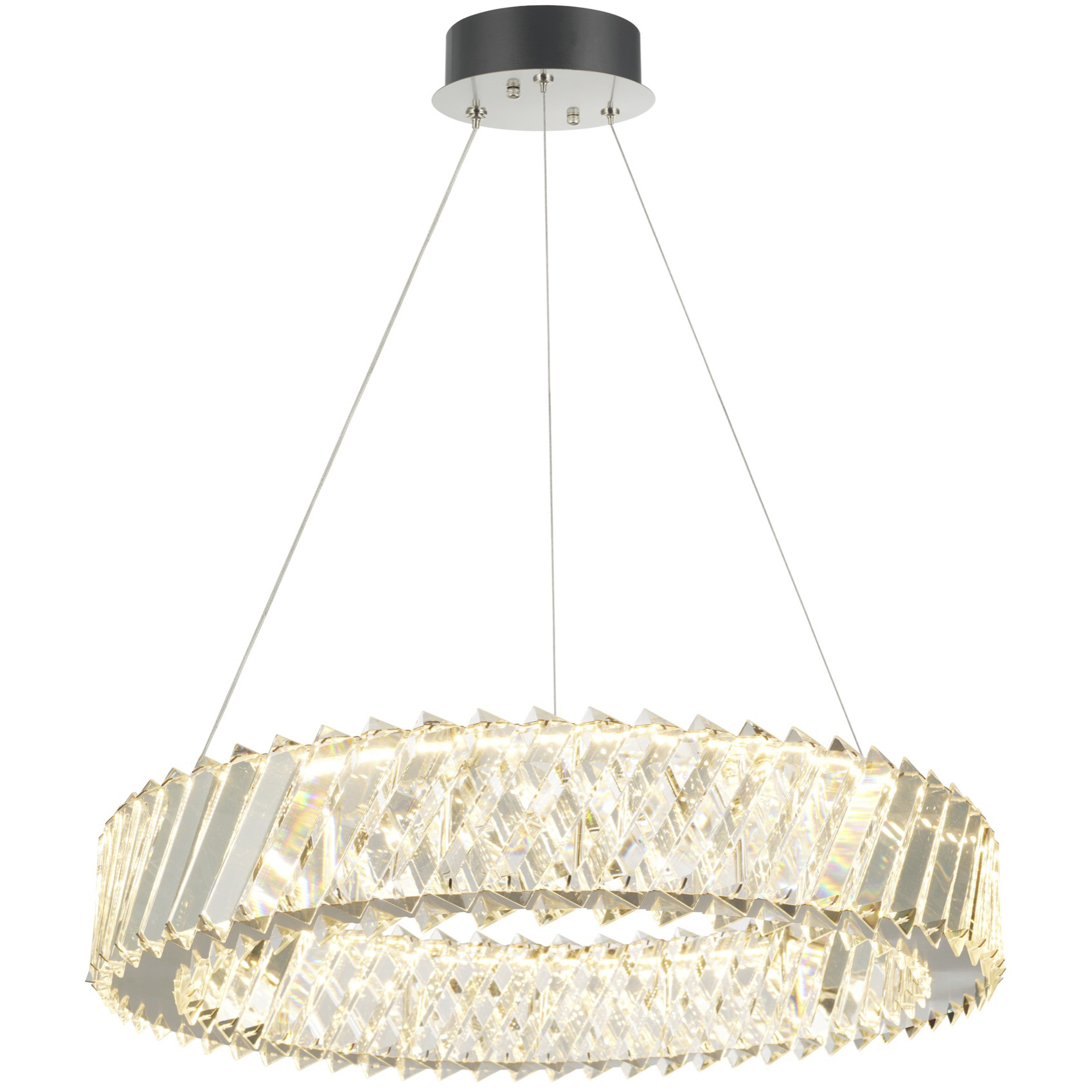 Alya LED 16.69 inch Polished Nickel Chandelier Ceiling Light