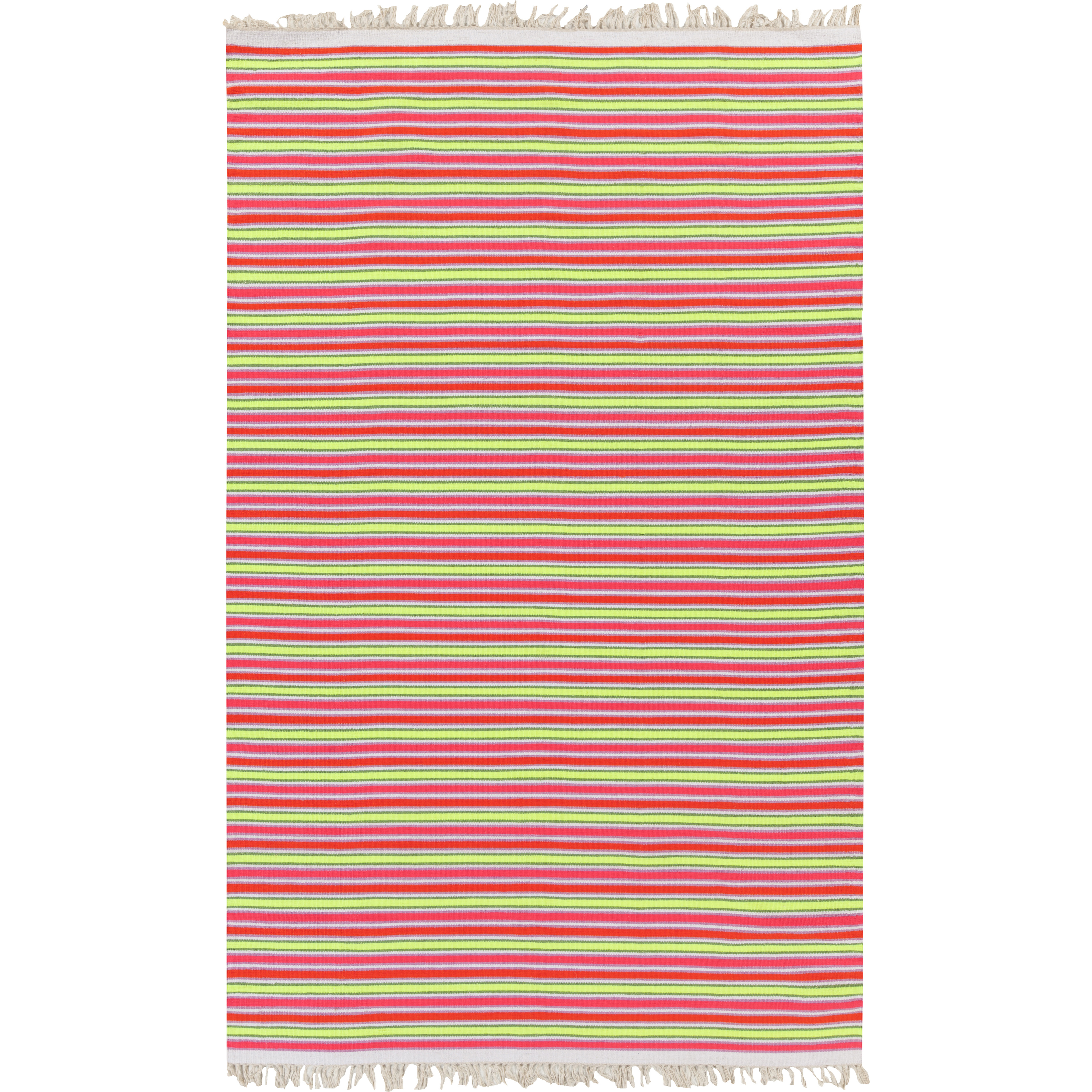Steps 96 X 60 inch Bright Pink, Bright Orange, Ivory Rug