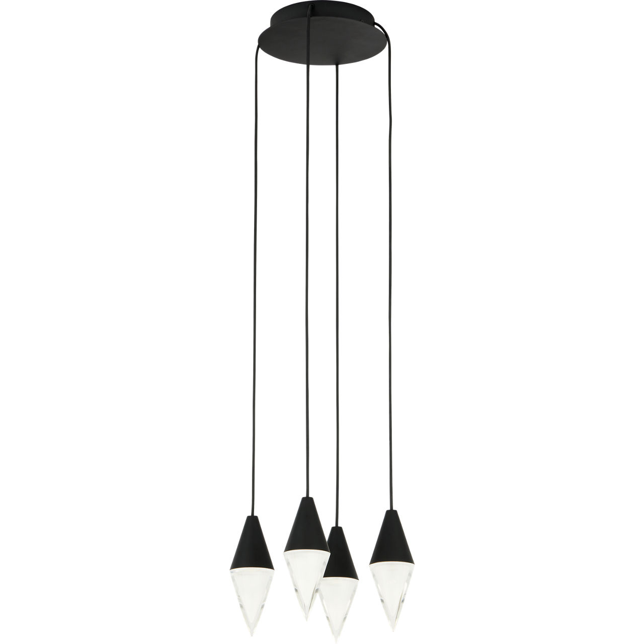 Sean Lavin Turret LED Nightshade Black Chandelier Ceiling Light, Integrated LED
