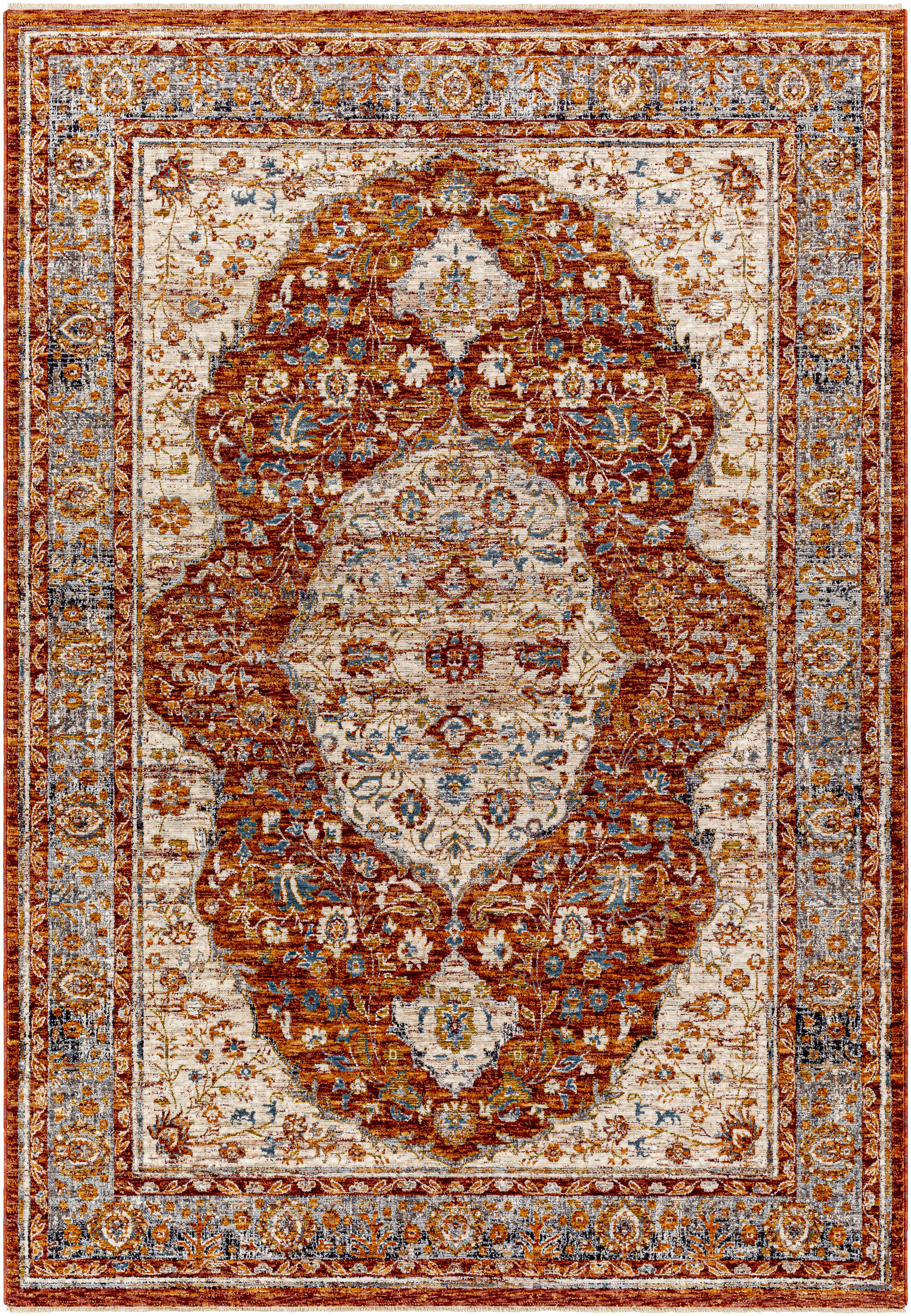 Arya 39 X 24 inch Brick Rug, Rectangle