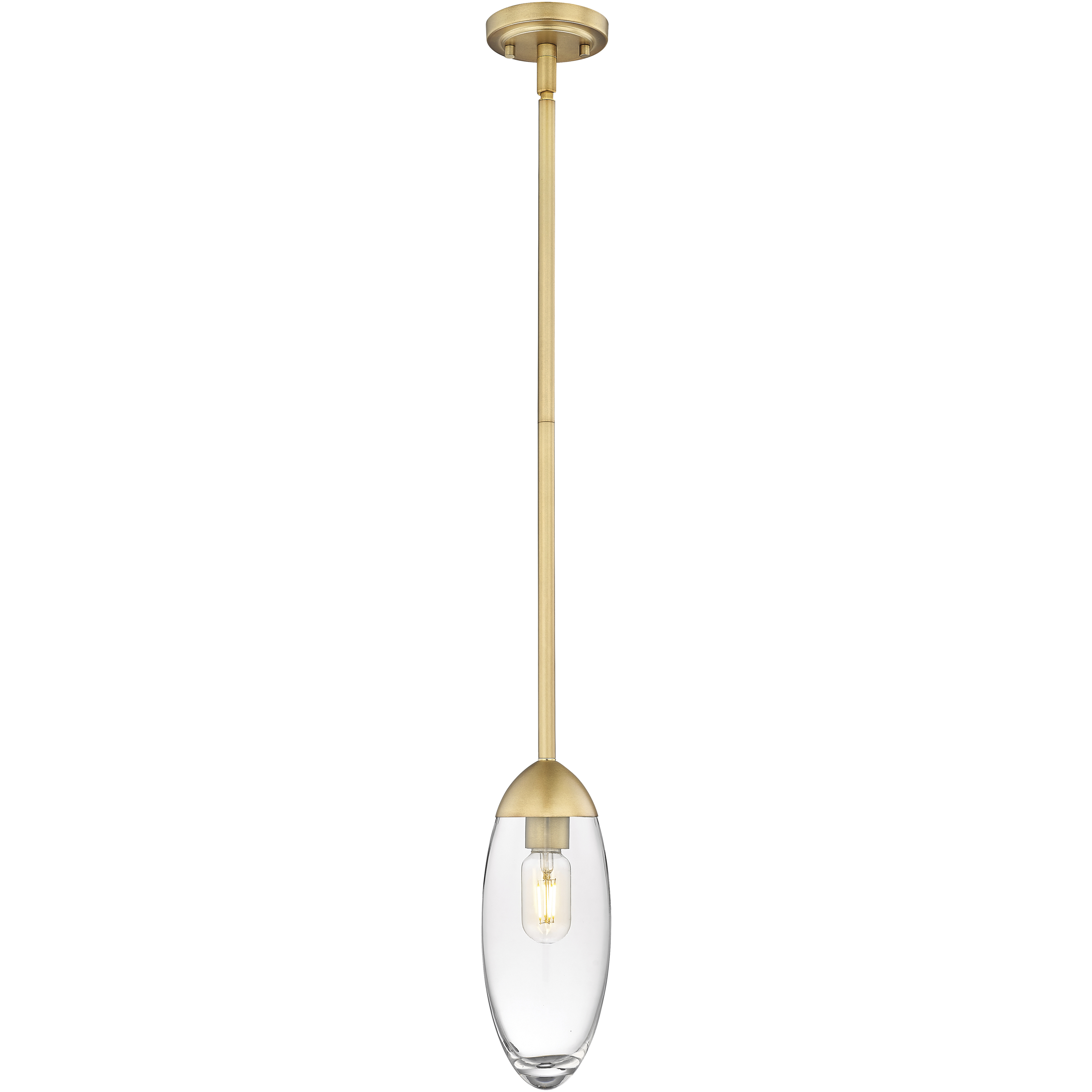 Arden 1 Light 4.5 inch Rubbed Brass Pendant Ceiling Light